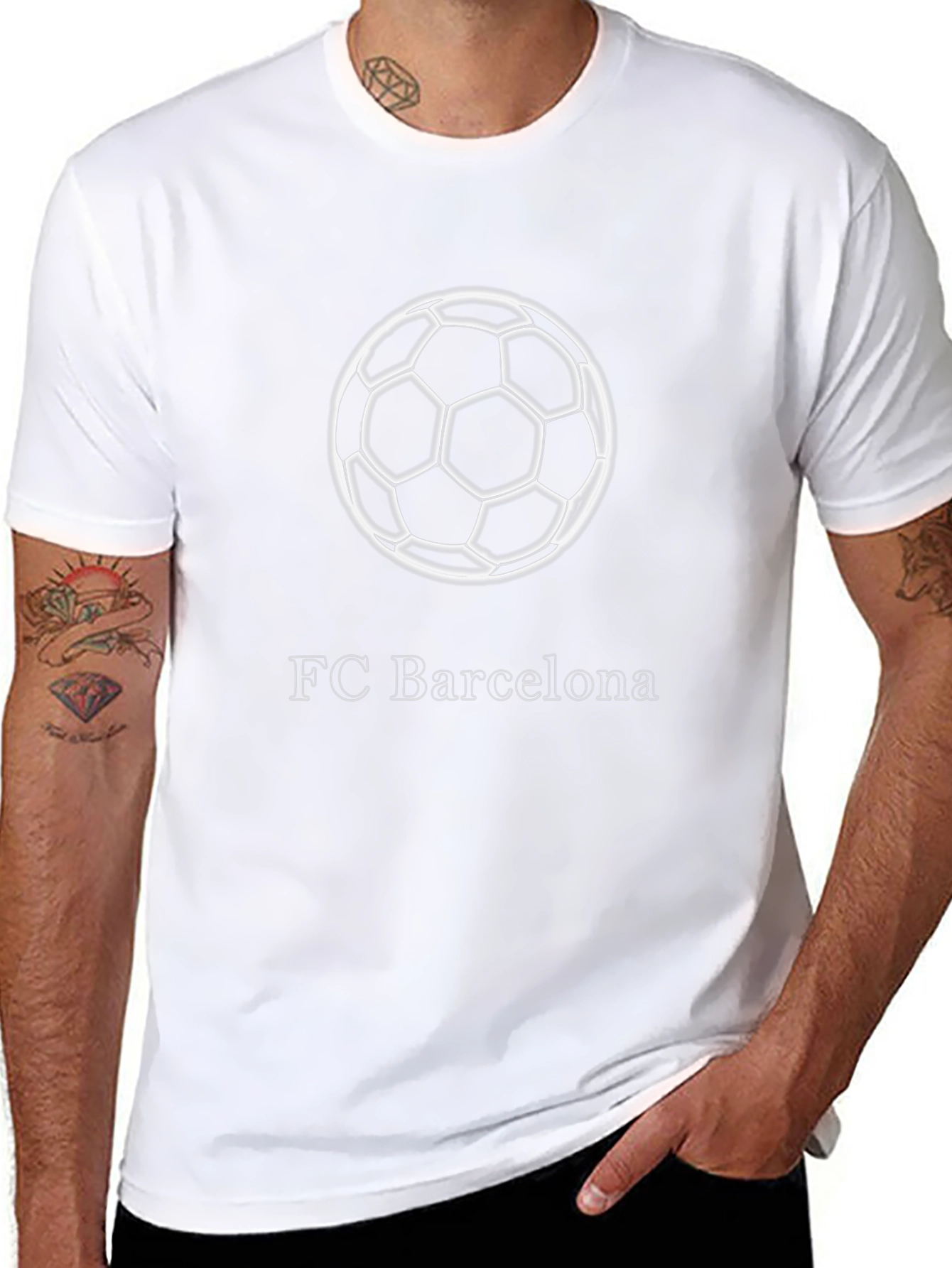 FC Barcelona Soccer Ball Graphic T-Shirt