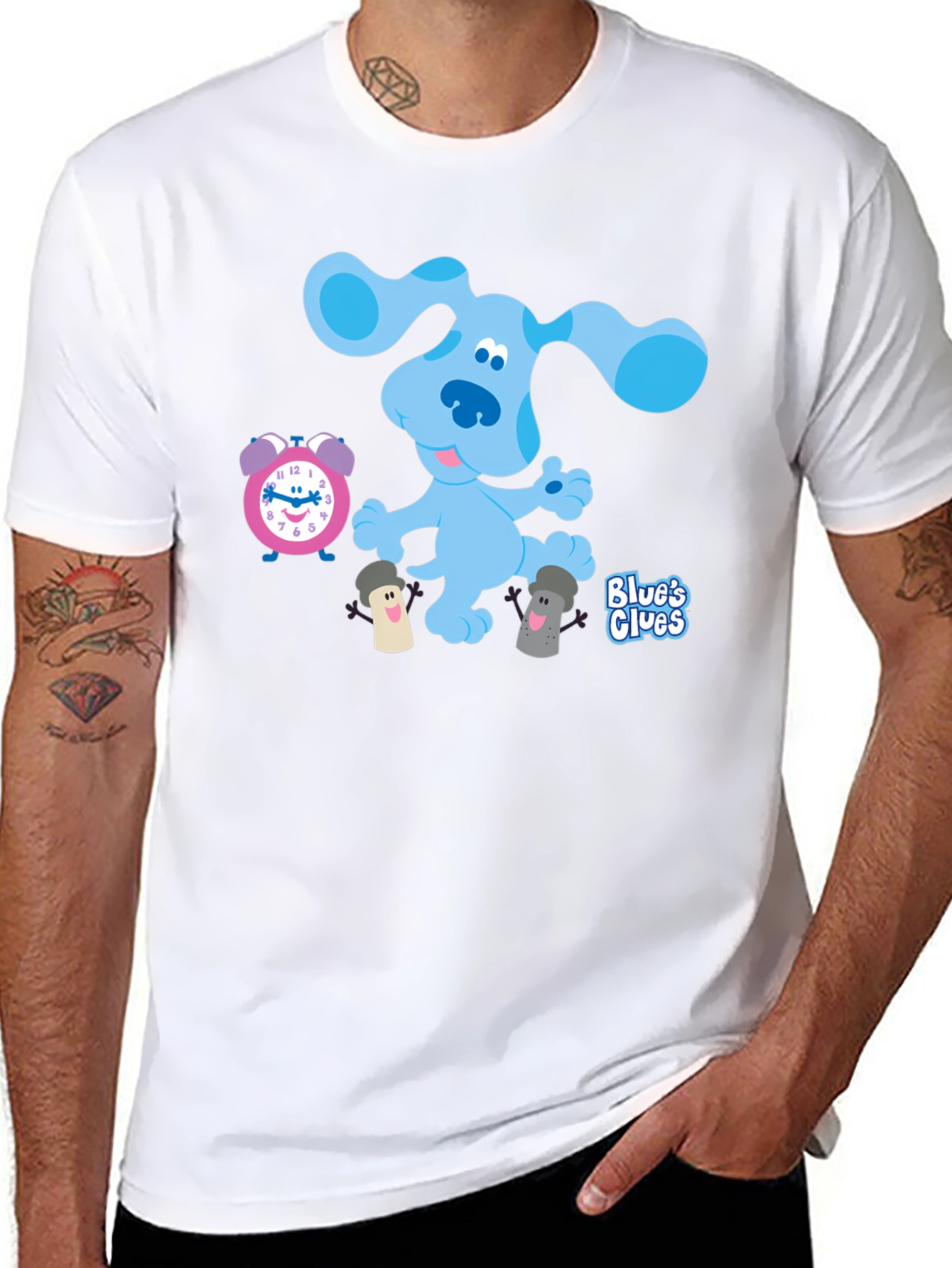Blues Clues T-Shirt - Cartoon Dog Graphic Tee