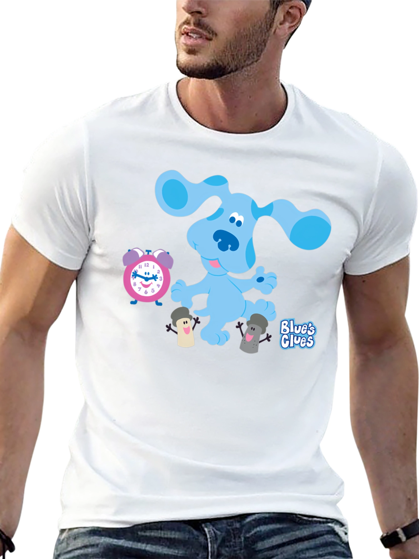 Blues Clues T-Shirt - Cartoon Dog Graphic Tee