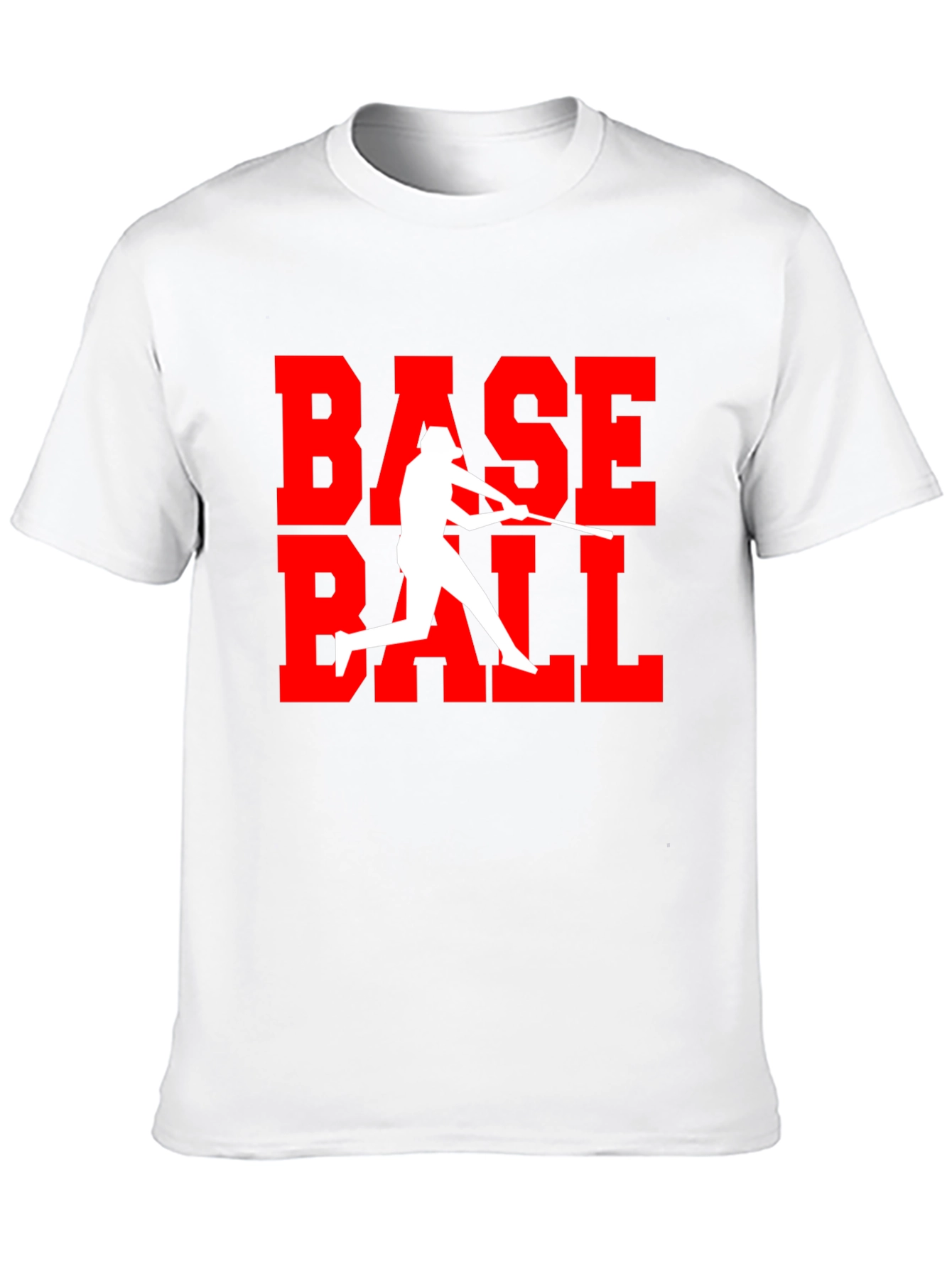 Baseball Graphic Tee - Black Cotton T-Shirt