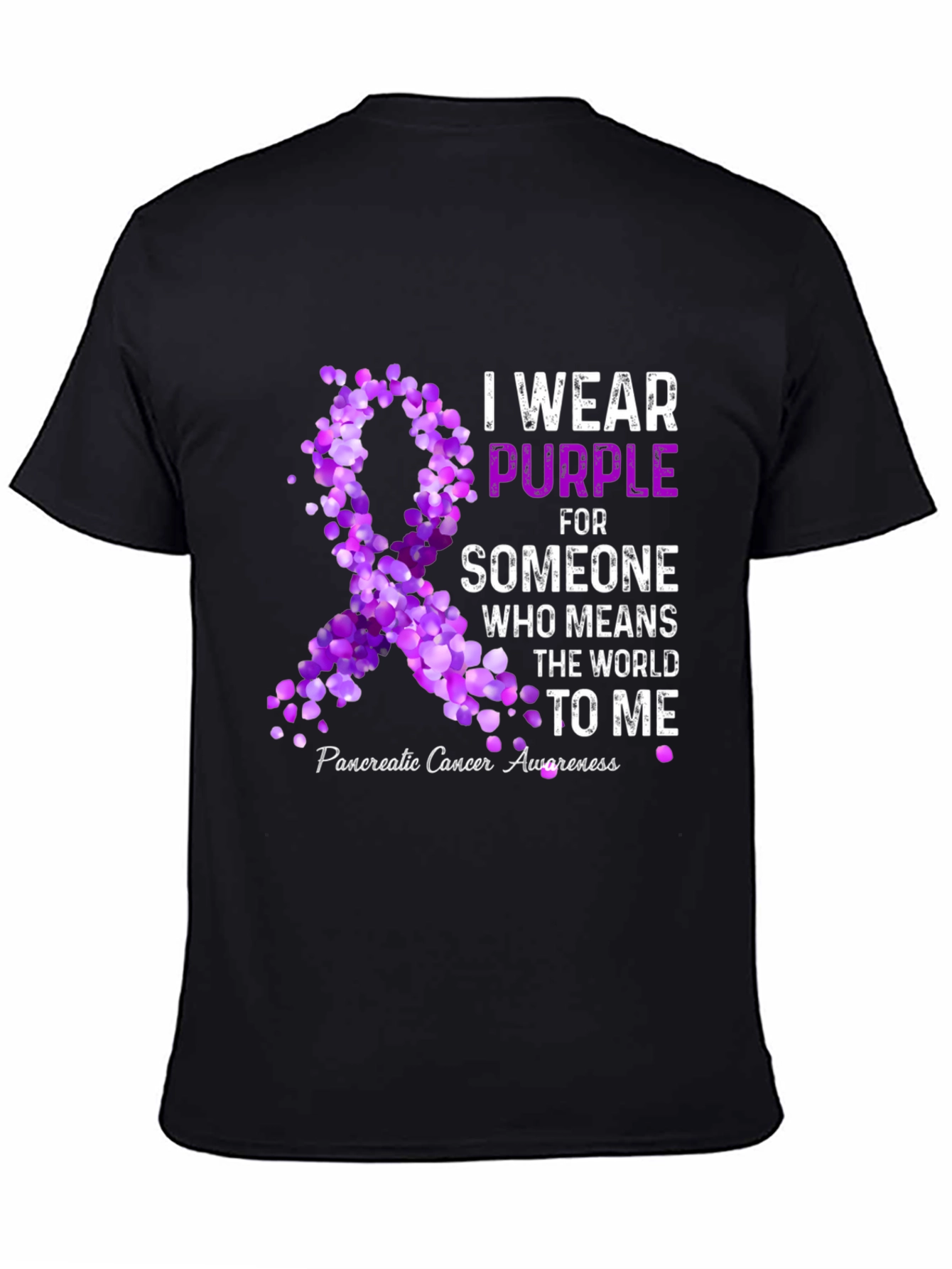 Pancreatic Cancer Awareness Purple Ribbon T-Shirt