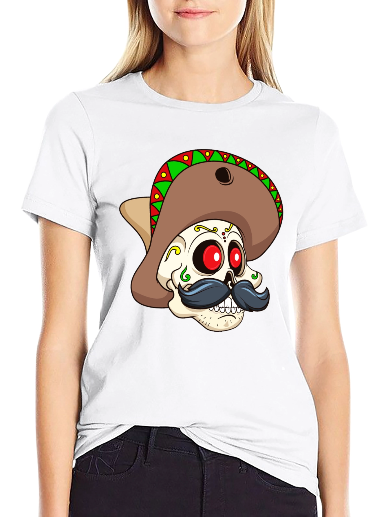 Dia de los Muertos Skull Graphic Tee