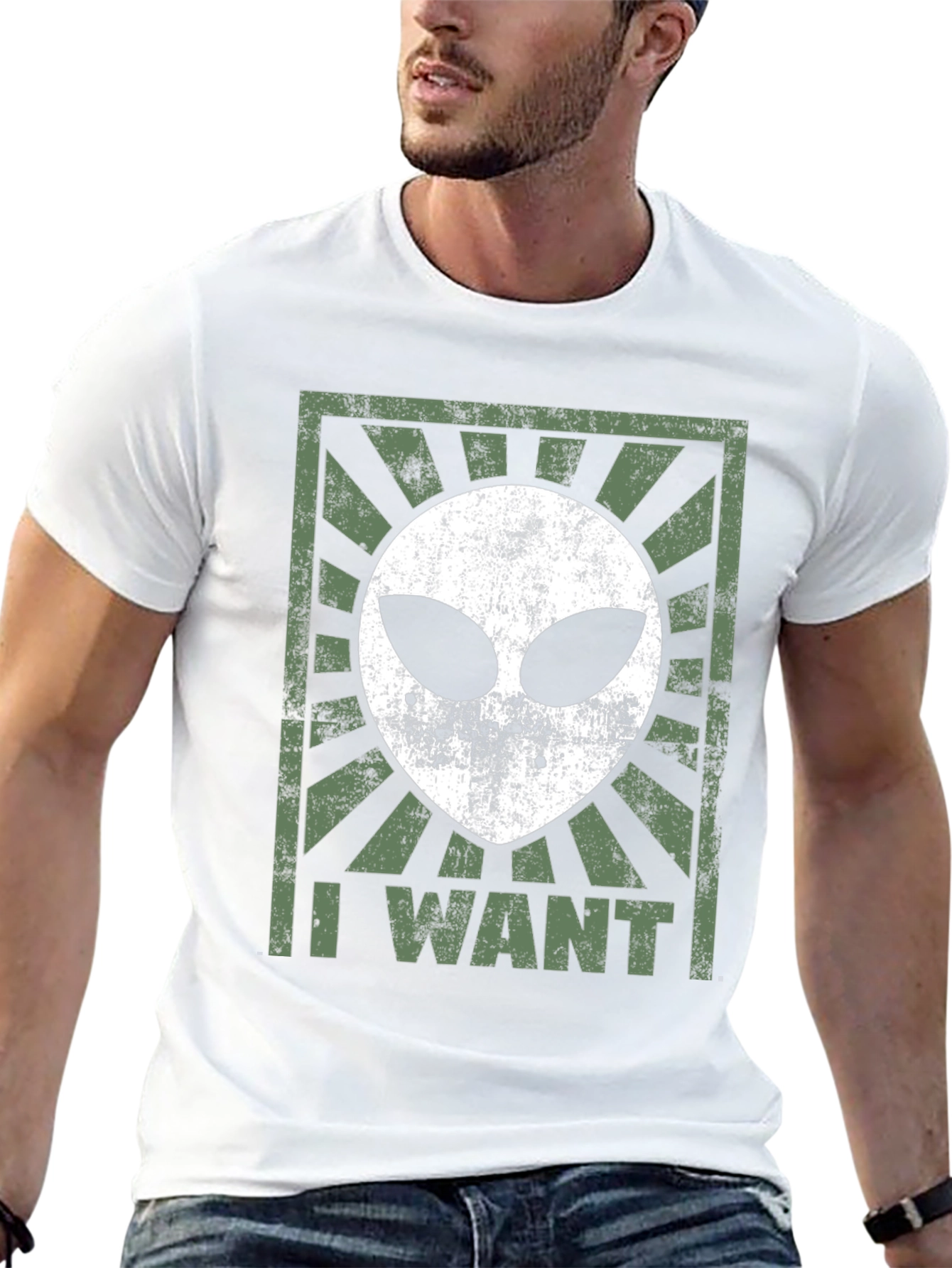 I Want Alien Graphic Tee - Black T-Shirt