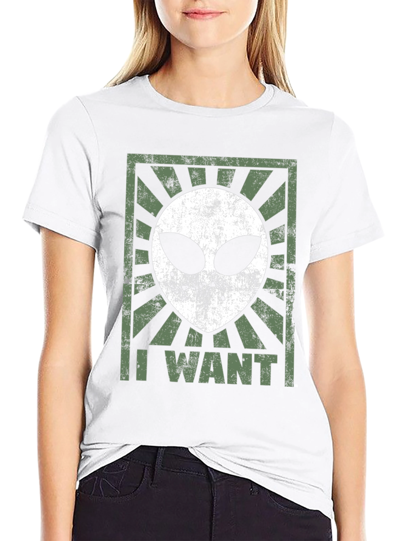 I Want Alien Graphic Tee - Black T-Shirt