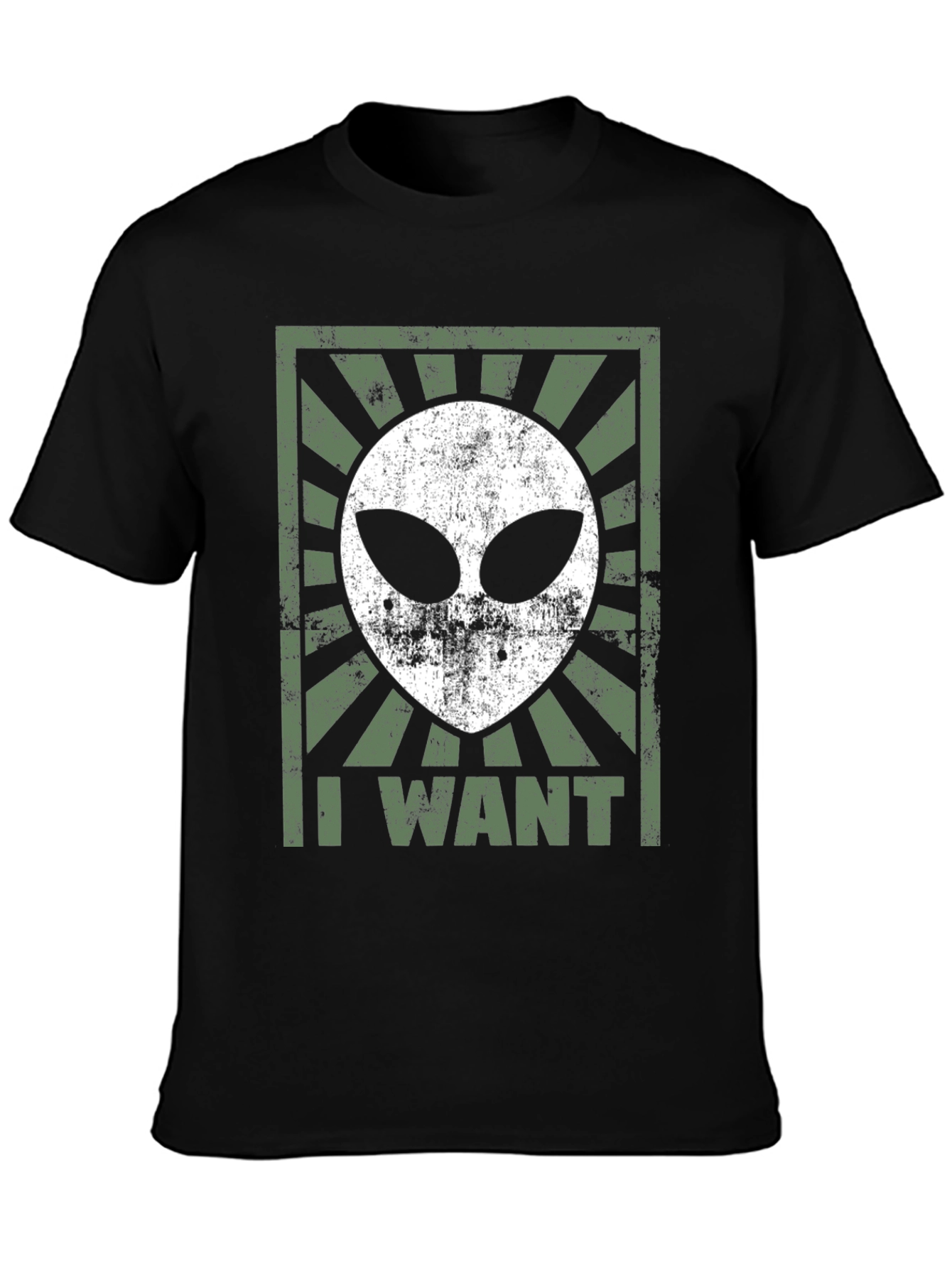 I Want Alien Graphic Tee - Black T-Shirt