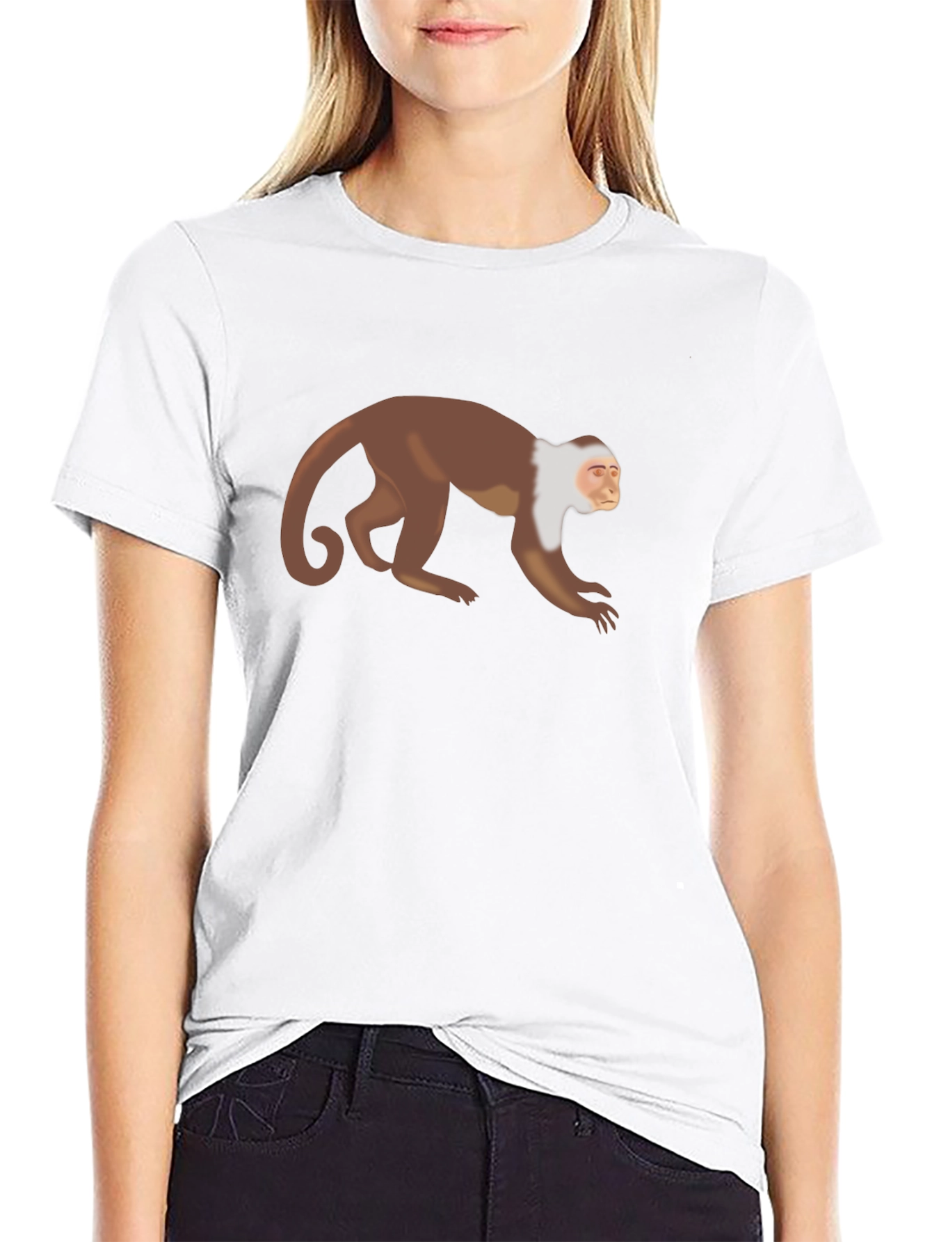 Monkey Graphic T-Shirt - Black Casual Tee
