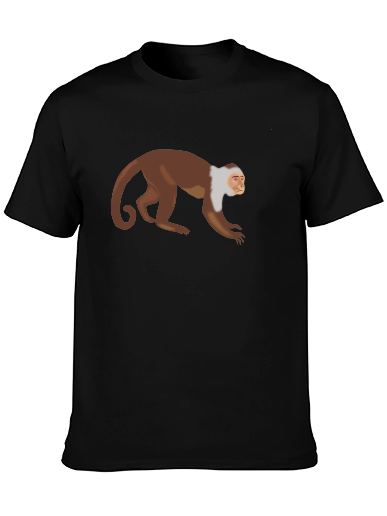 Monkey Graphic T-Shirt - Black Casual Tee