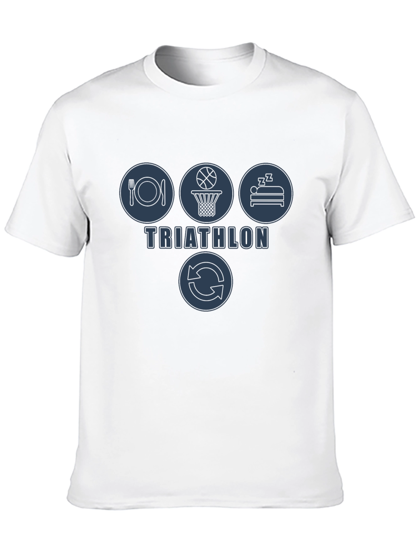 Triathlon Eat Sleep Basketball Repeat Mens T-Shirt