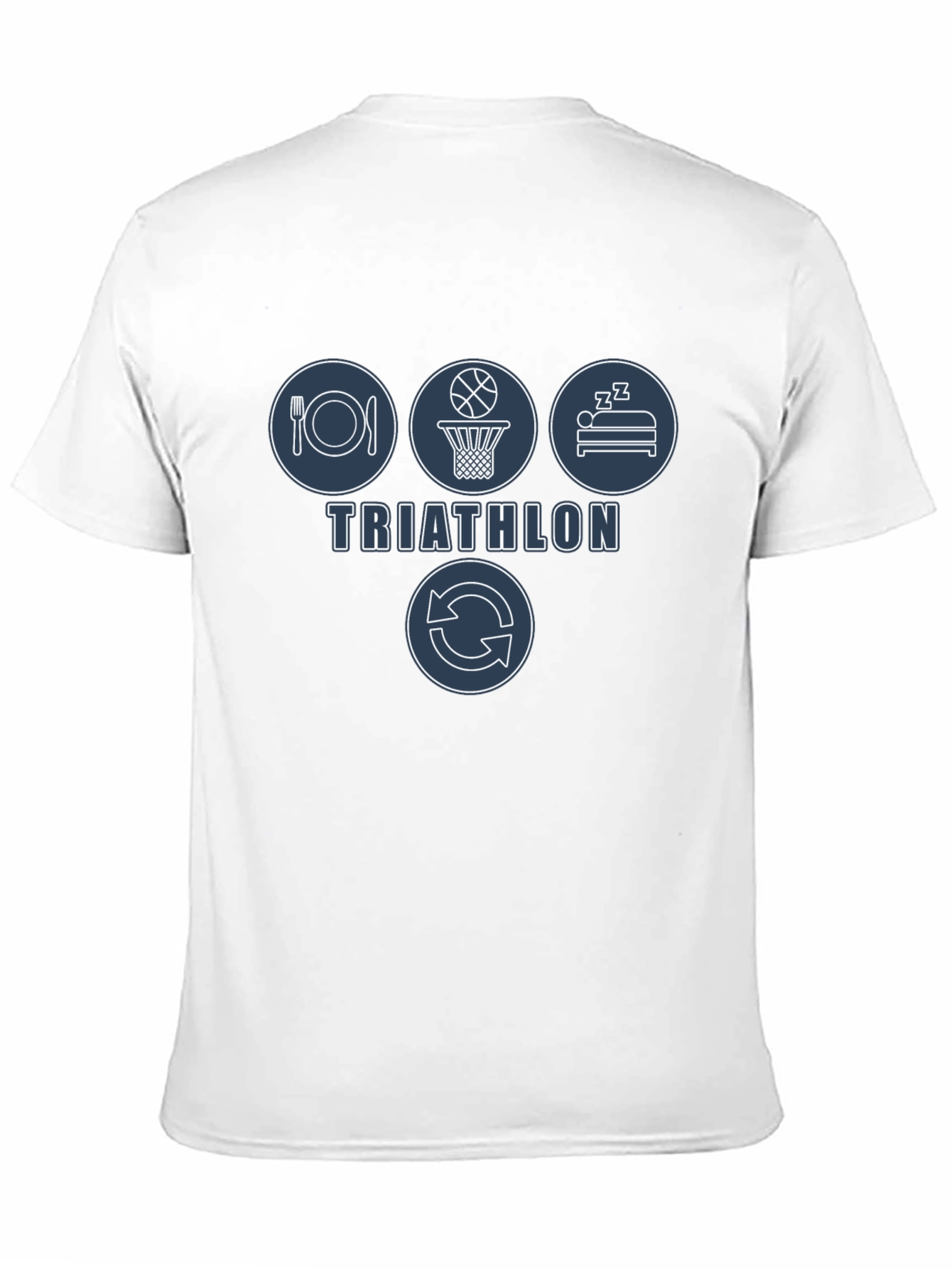 Triathlon Eat Sleep Basketball Repeat Mens T-Shirt