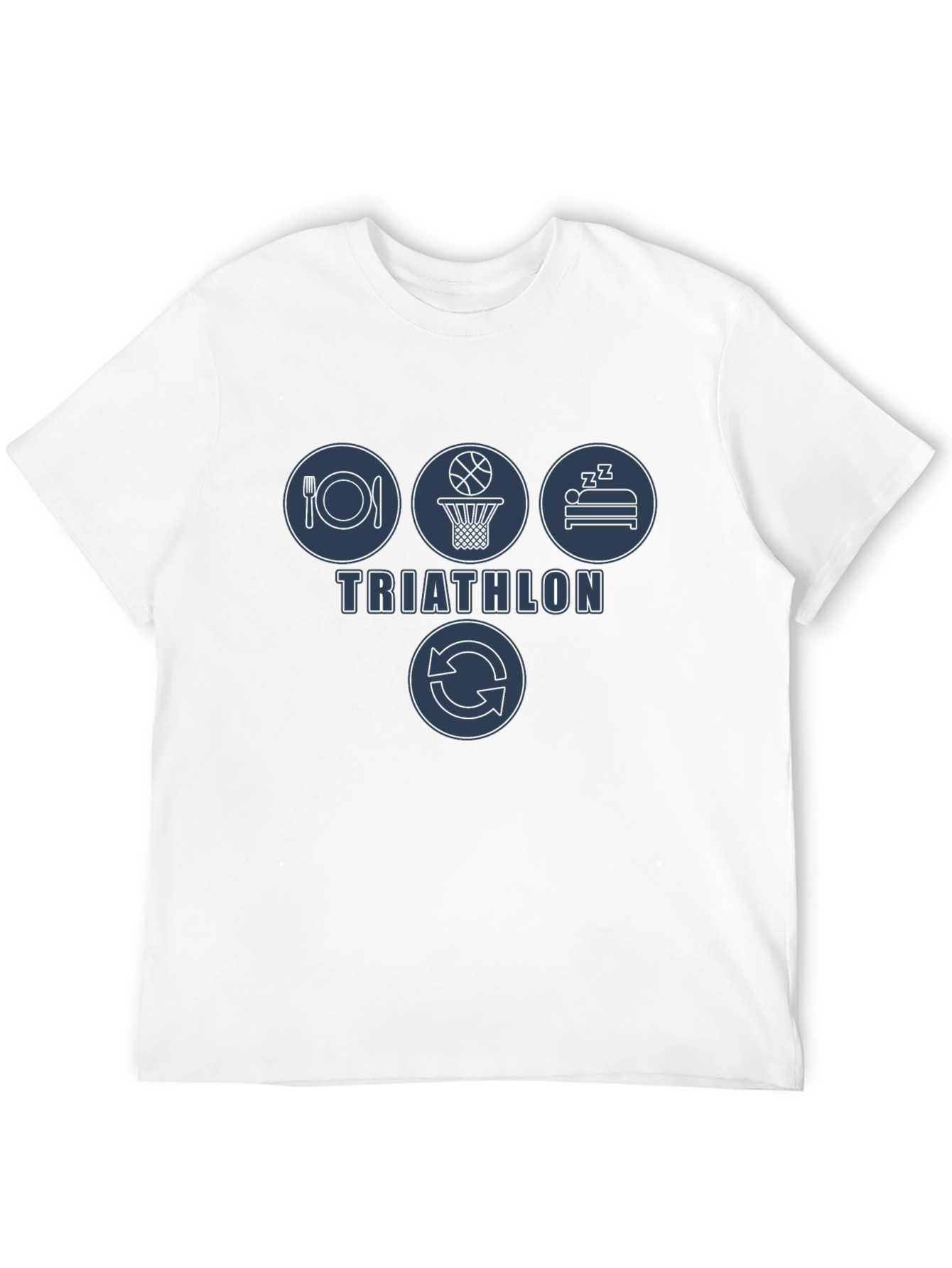 Triathlon Eat Sleep Basketball Repeat Mens T-Shirt