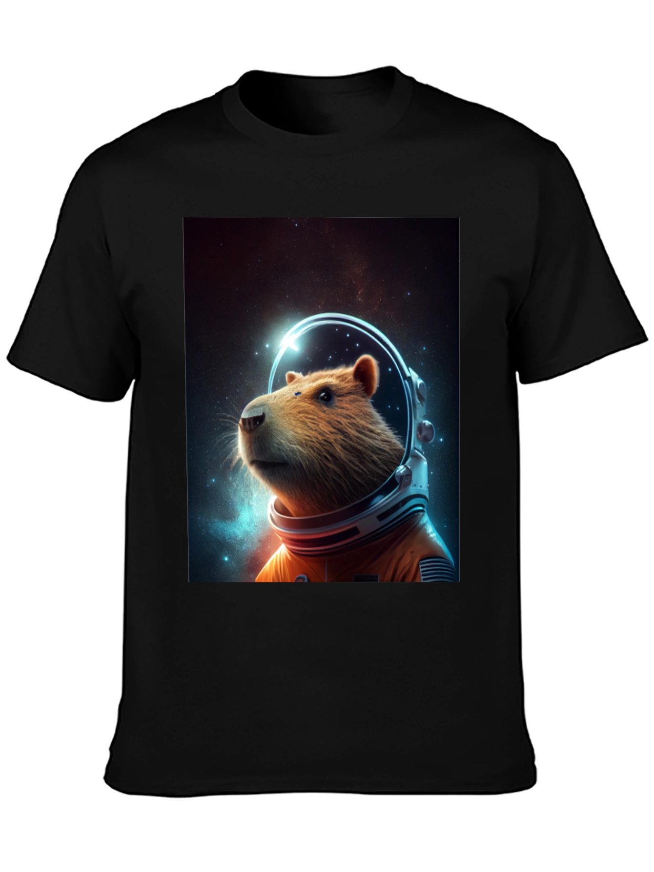 Capybara Astronaut T-Shirt - Space Rodent Tee