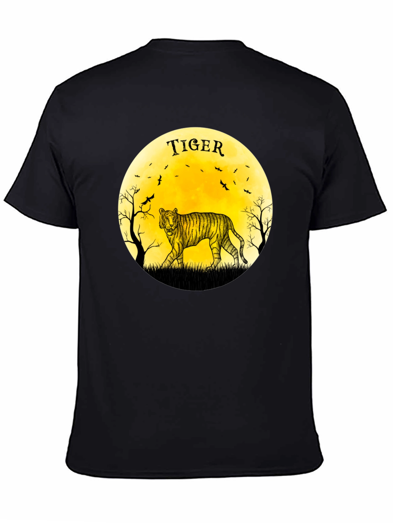 Tiger Moon Graphic Black T-Shirt