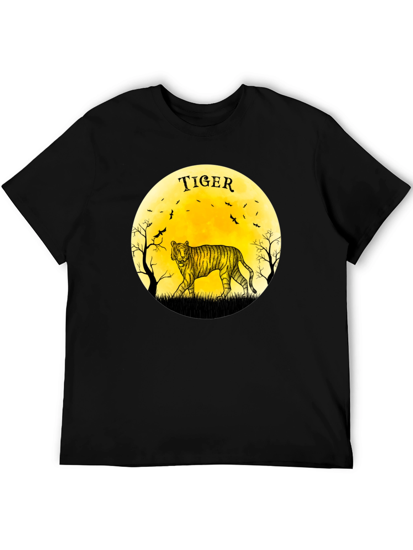 Tiger Moon Graphic Black T-Shirt