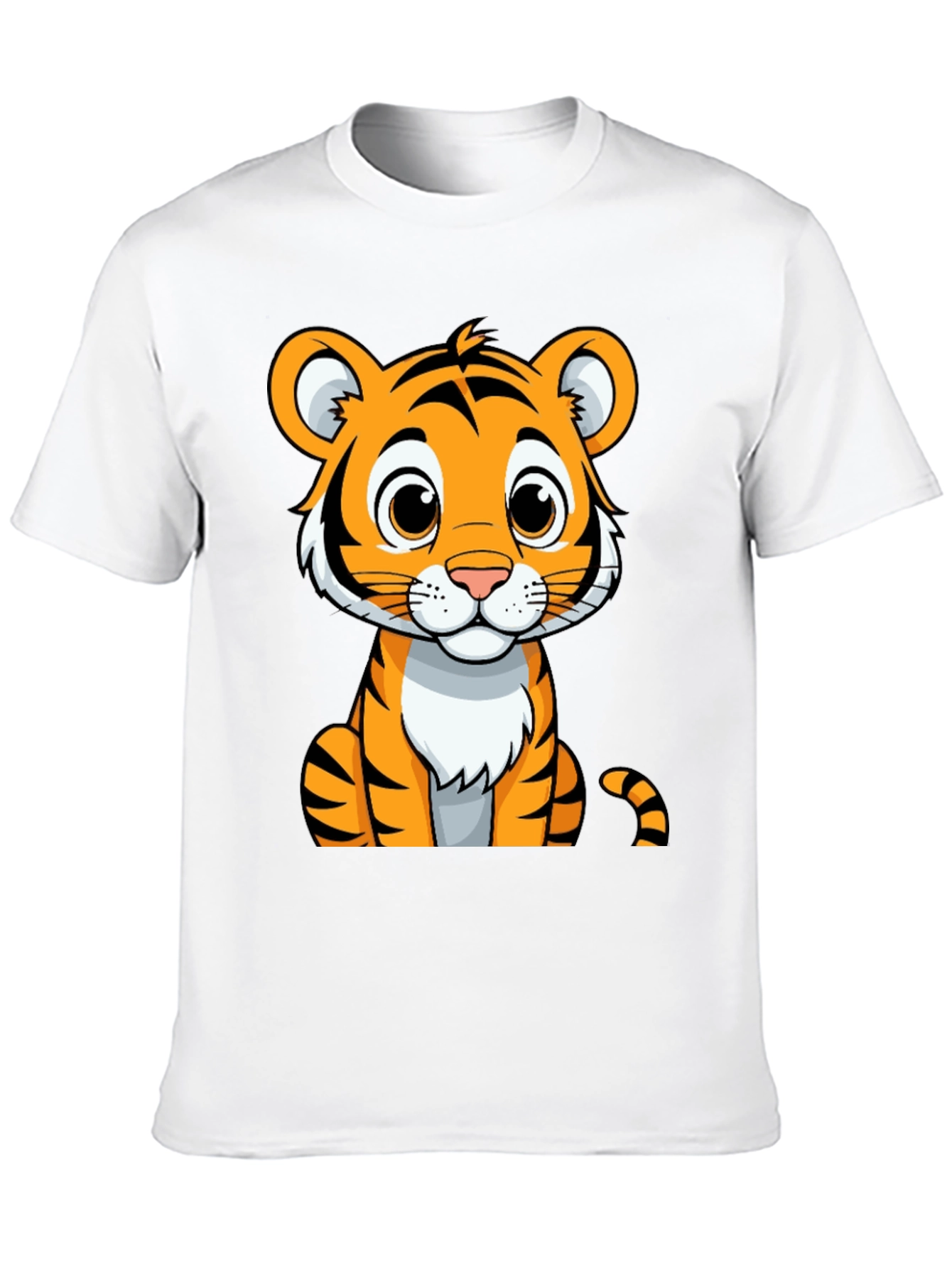 Cute Tiger Graphic Tee - Unisex Black T-Shirt