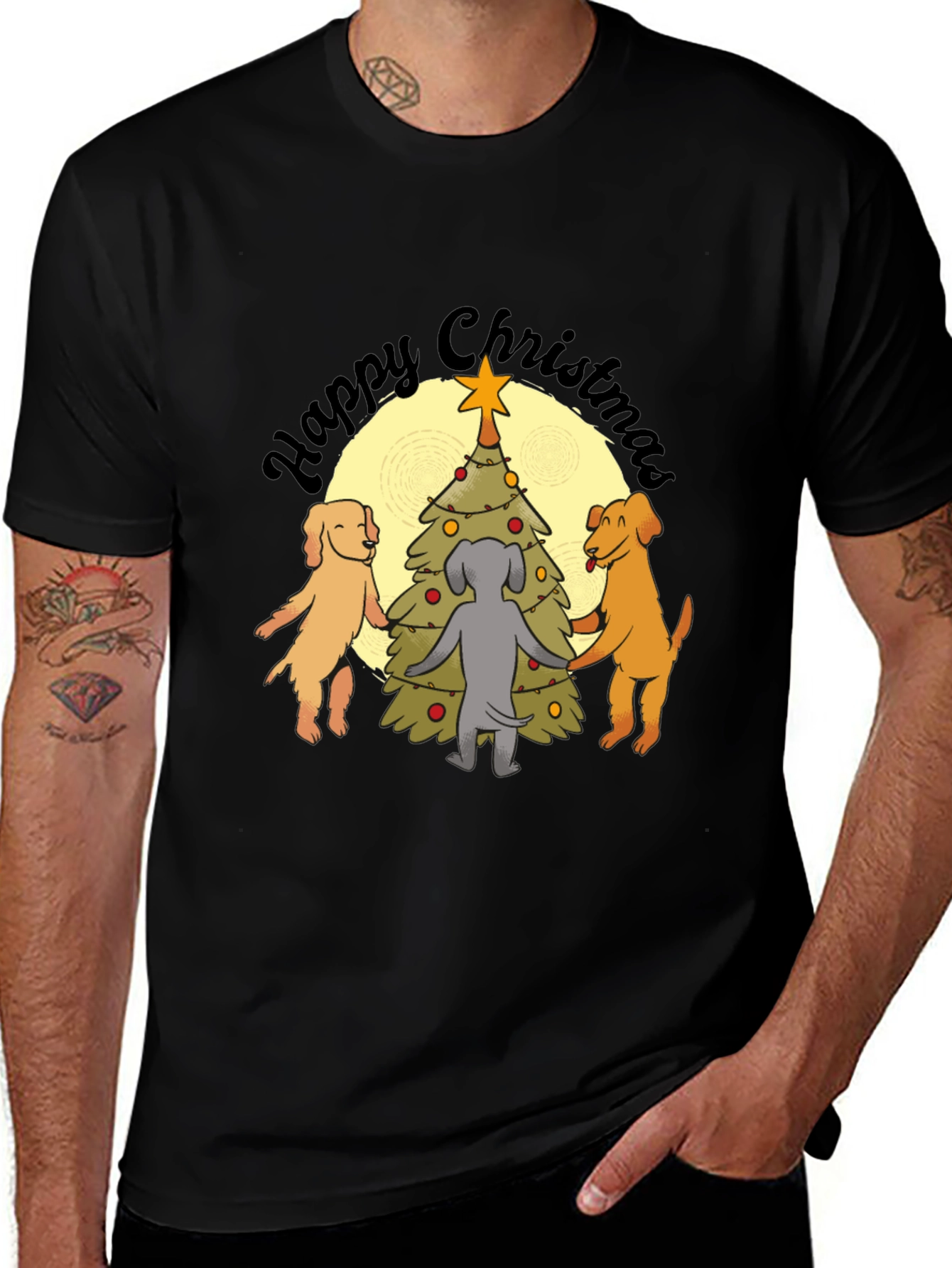 Happy Christmas Dogs T-Shirt