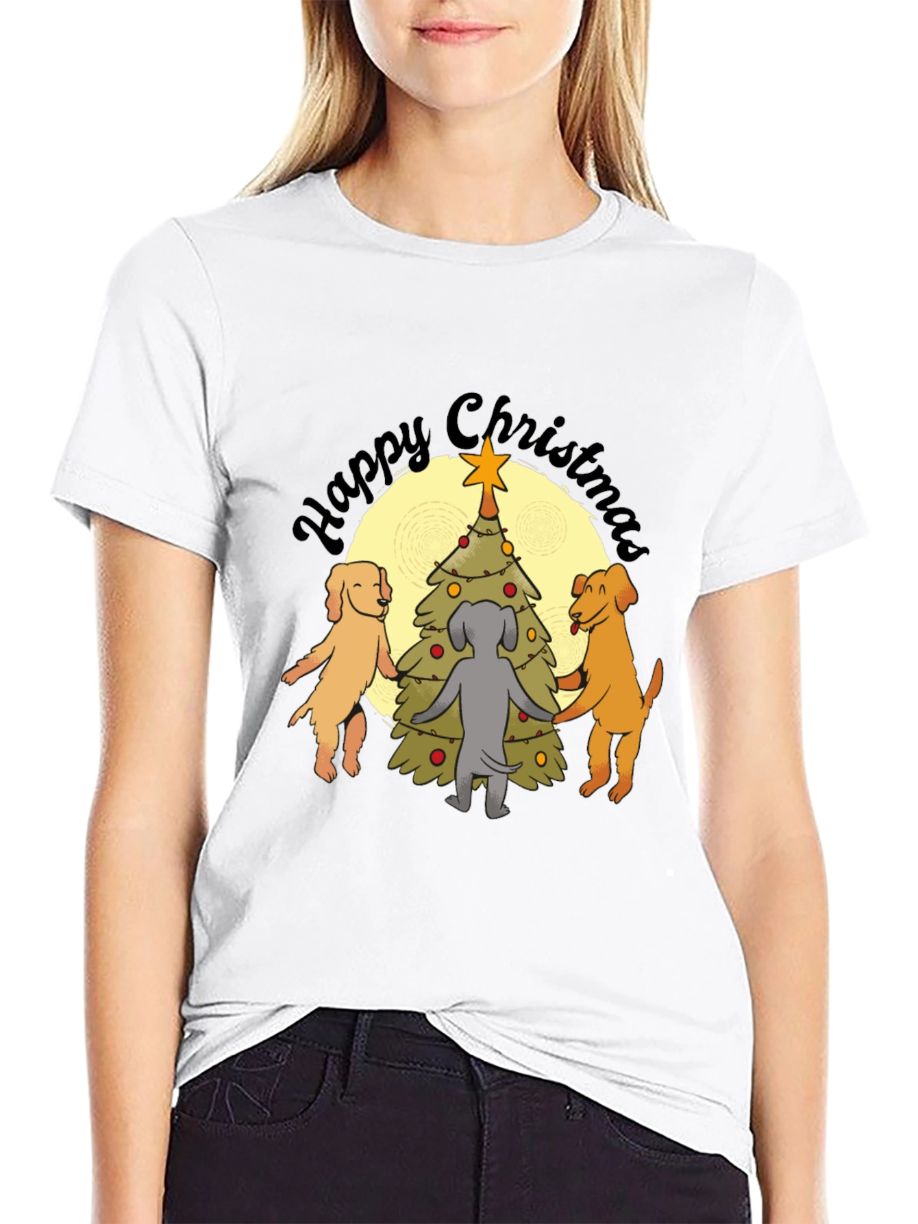 Happy Christmas Dogs T-Shirt