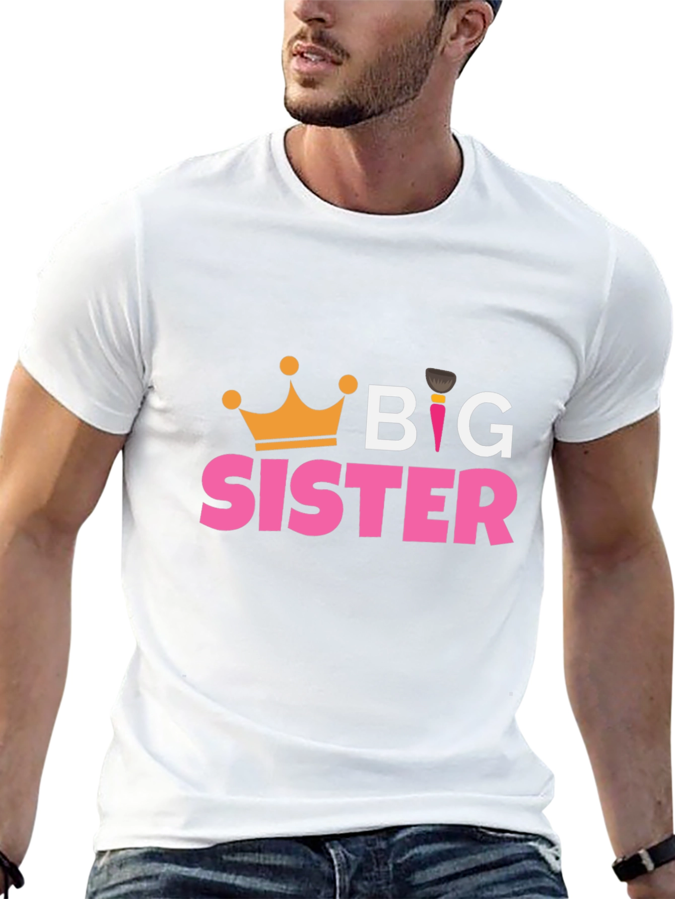 Big Sister T-Shirt - Cute Crown Design