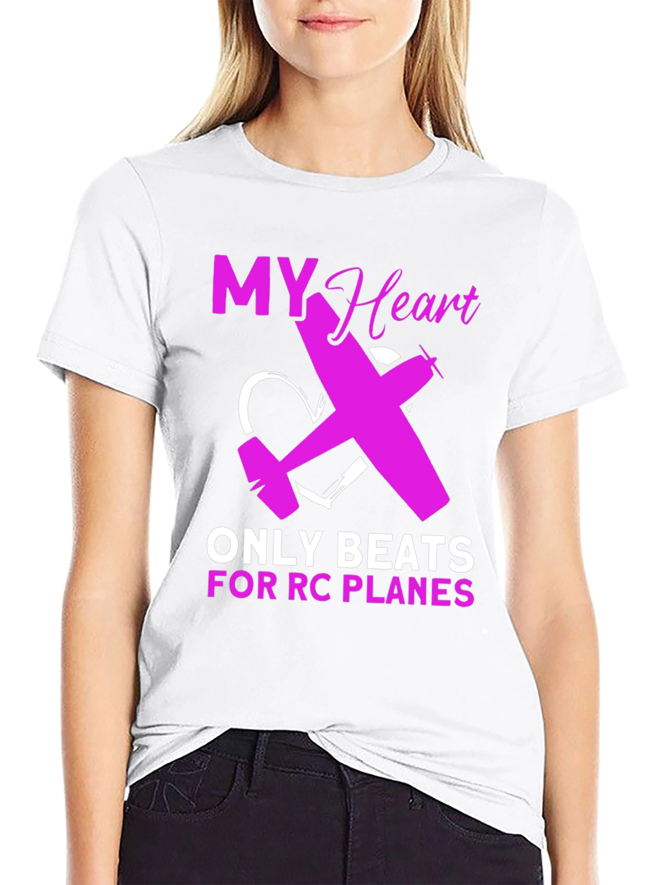 RC Plane Lover T-Shirt - Heartbeat Design