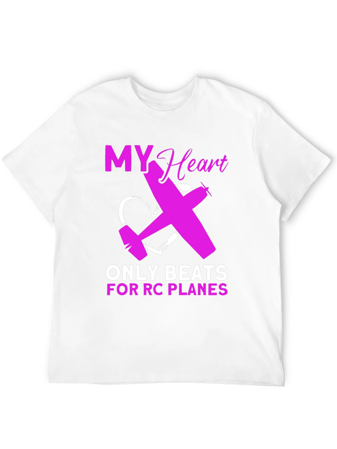 RC Plane Lover T-Shirt - Heartbeat Design