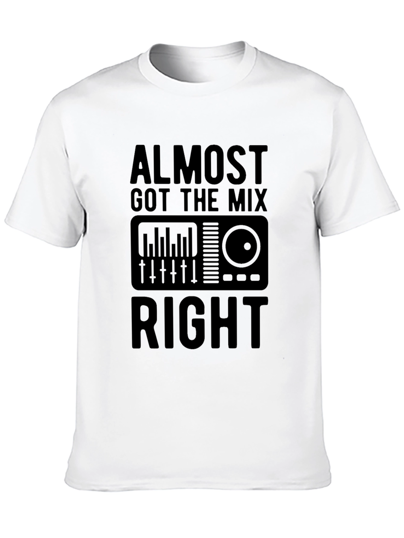 Almost Got The Mix Right Black Graphic T-Shirt