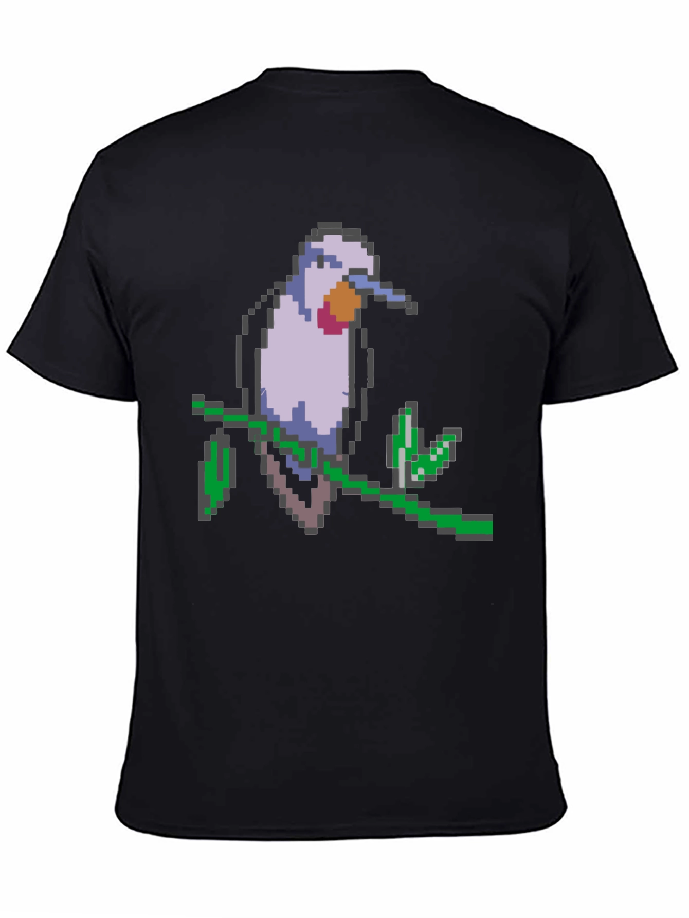 Pixel Bird Graphic Tee - Black T-Shirt