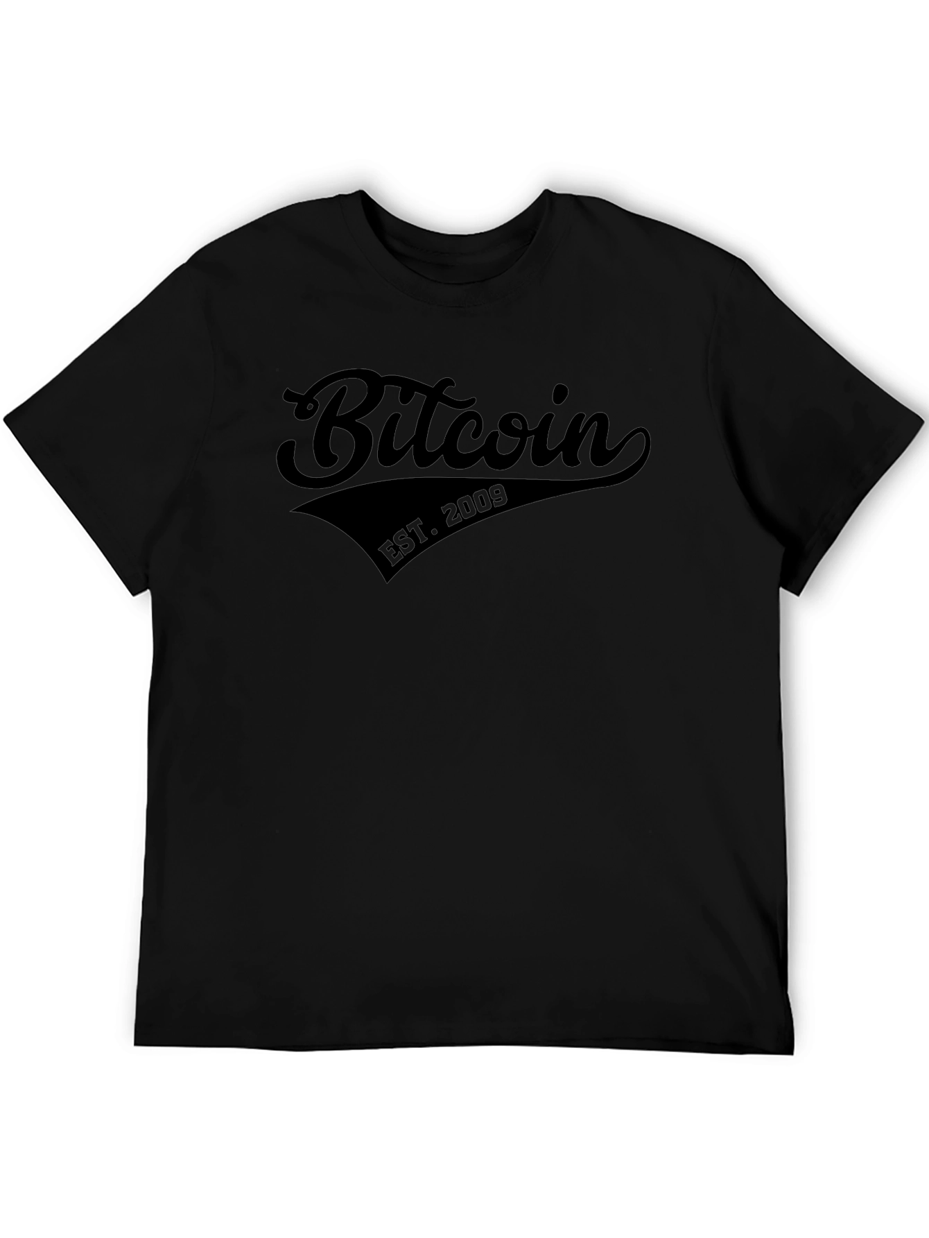 Bitcoin EST. 2009 Black Graphic T-Shirt