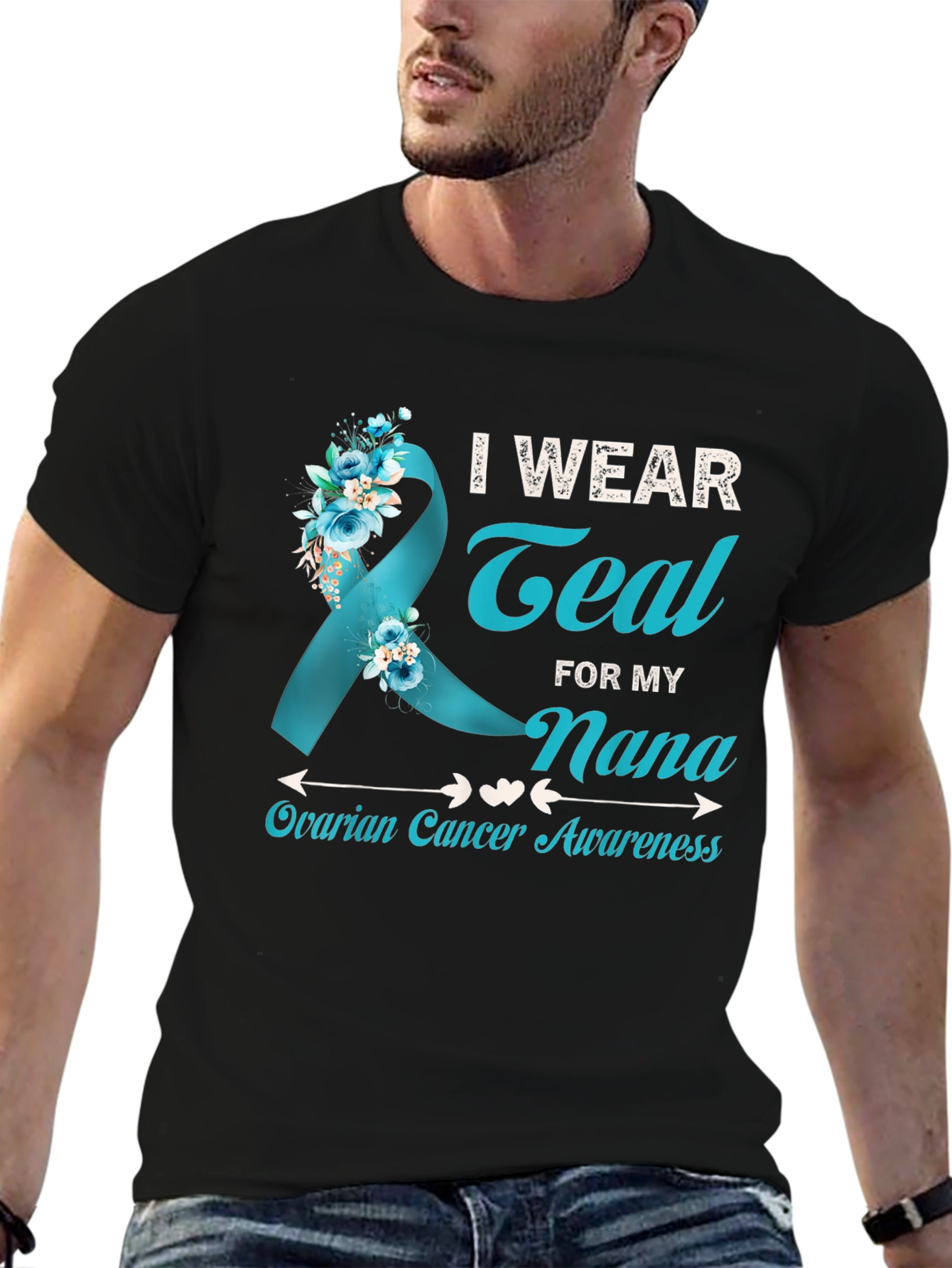 Teal Nana Ovarian Cancer Awareness T-Shirt