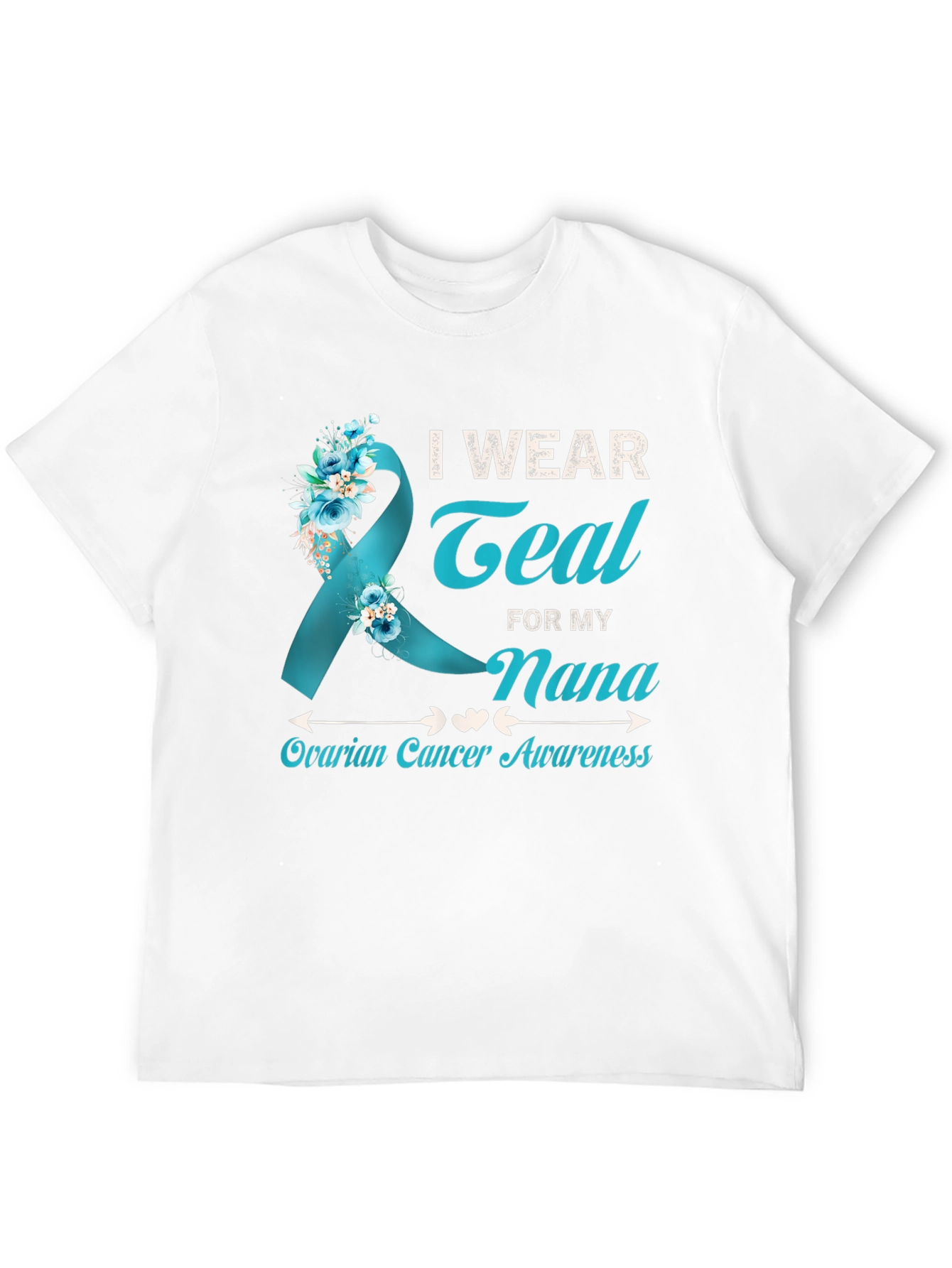 Teal Nana Ovarian Cancer Awareness T-Shirt