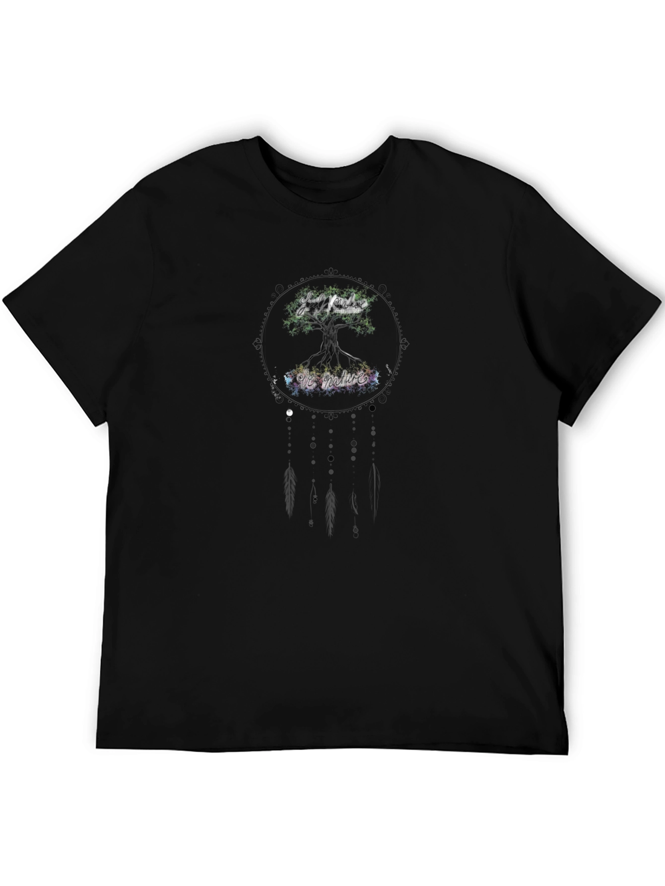 Nature Tree Graphic Tee - Black