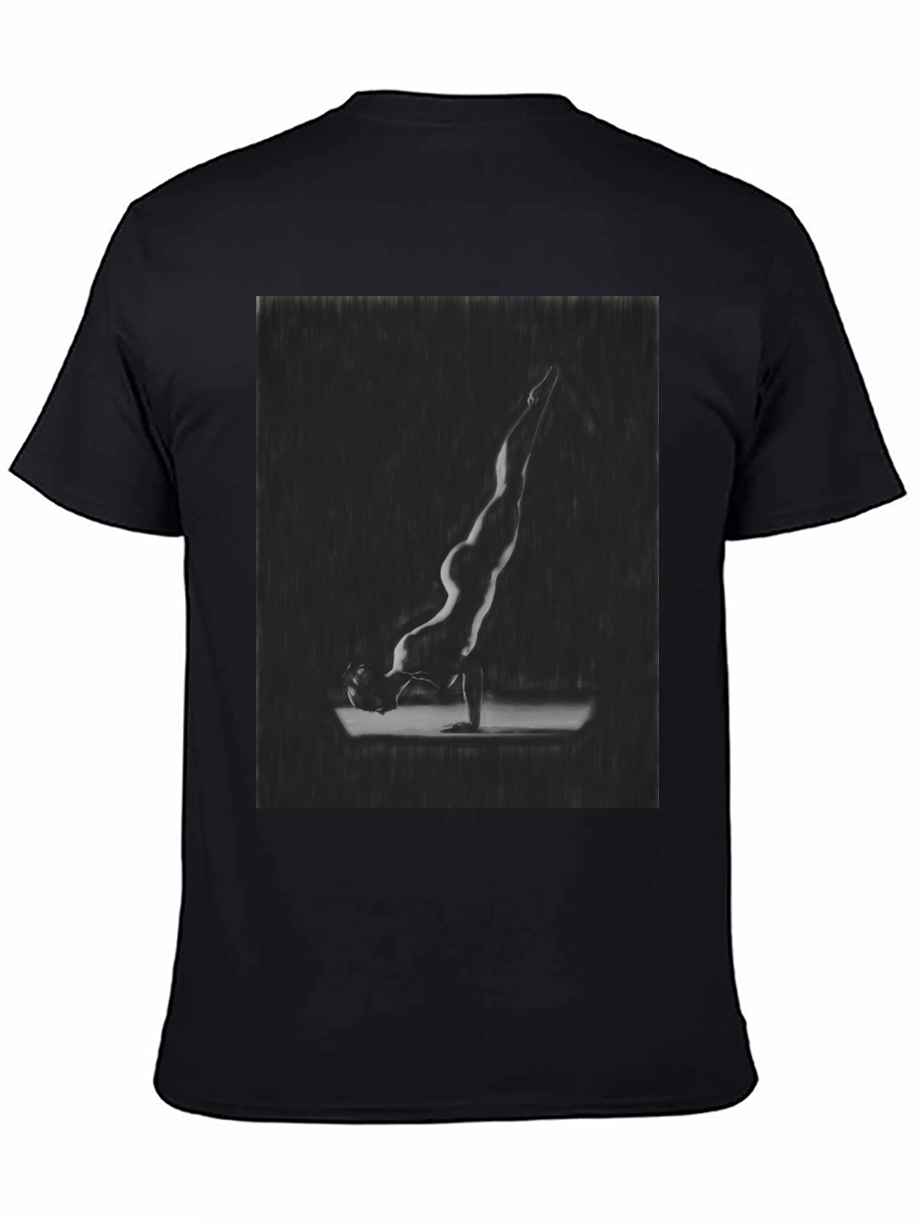 Yoga Pose Graphic Tee - Mens Black T-Shirt