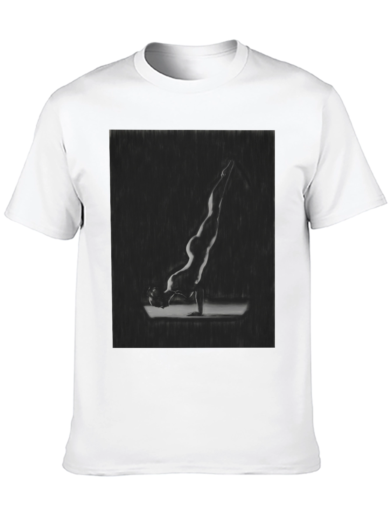 Yoga Pose Graphic Tee - Mens Black T-Shirt