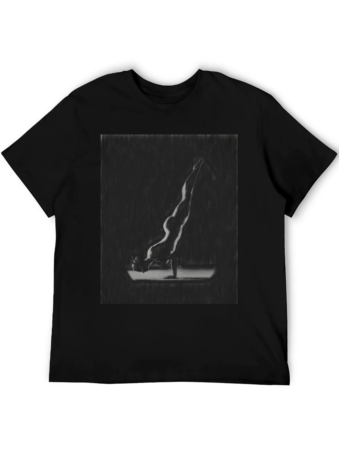 Yoga Pose Graphic Tee - Mens Black T-Shirt