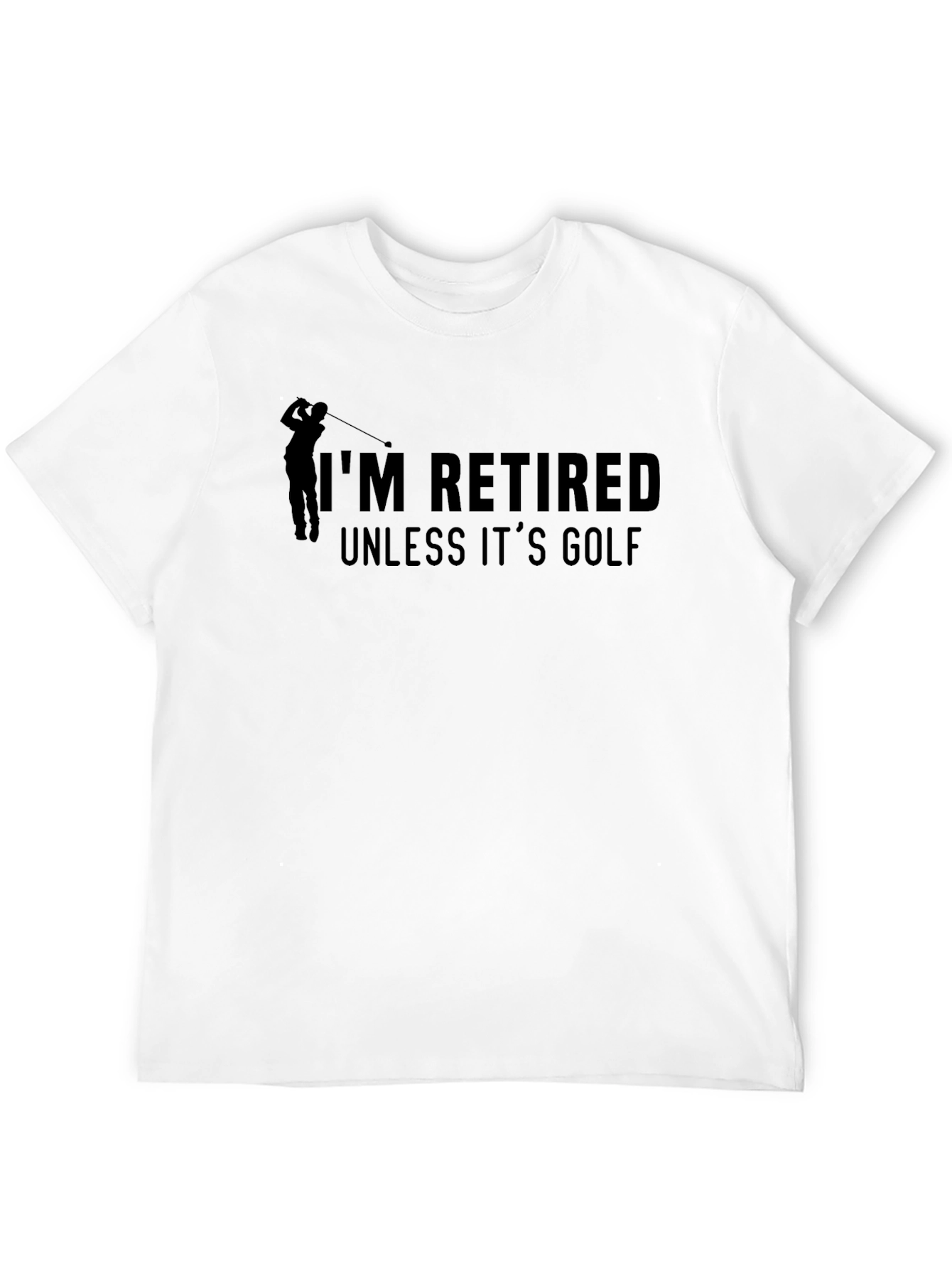 Retired Unless Golf Black Graphic Tee