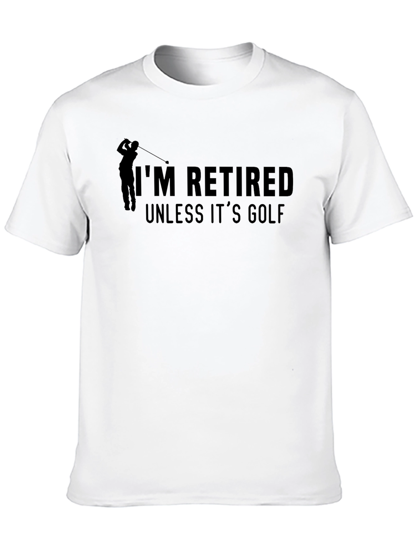 Retired Unless Golf Black Graphic Tee