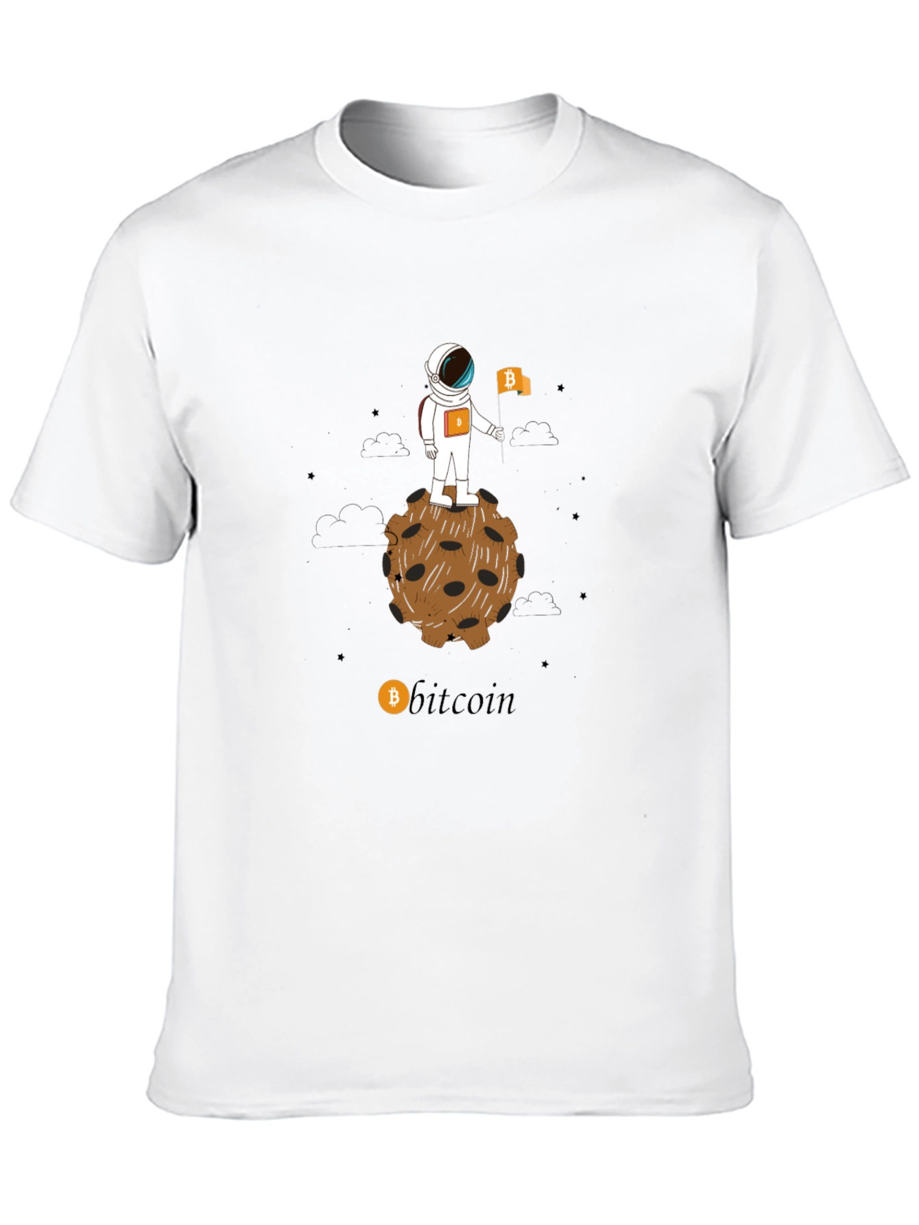 Bitcoin Astronaut T-Shirt - Crypto Moon Landing