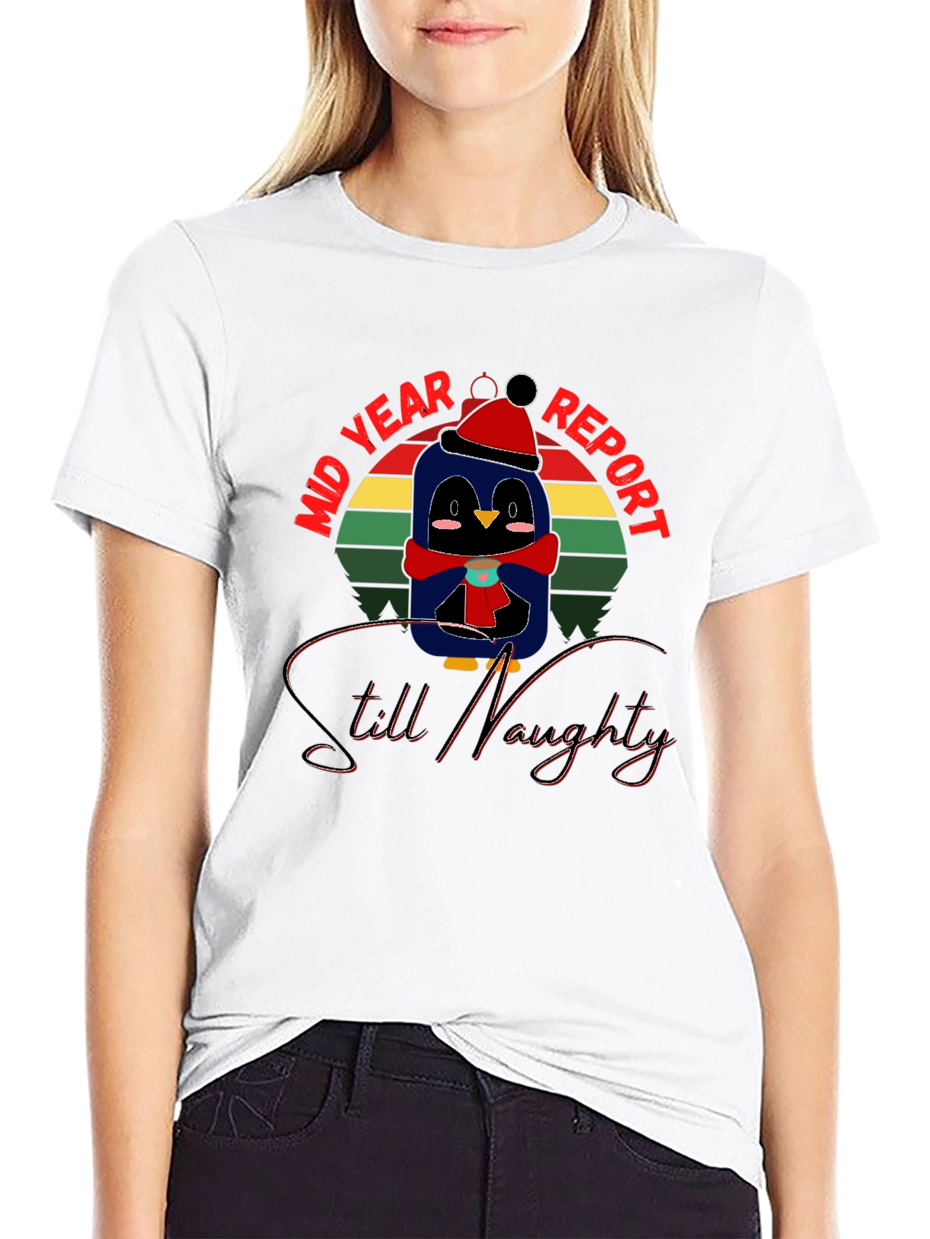 Mid Year Report Still Naughty Penguin T-Shirt