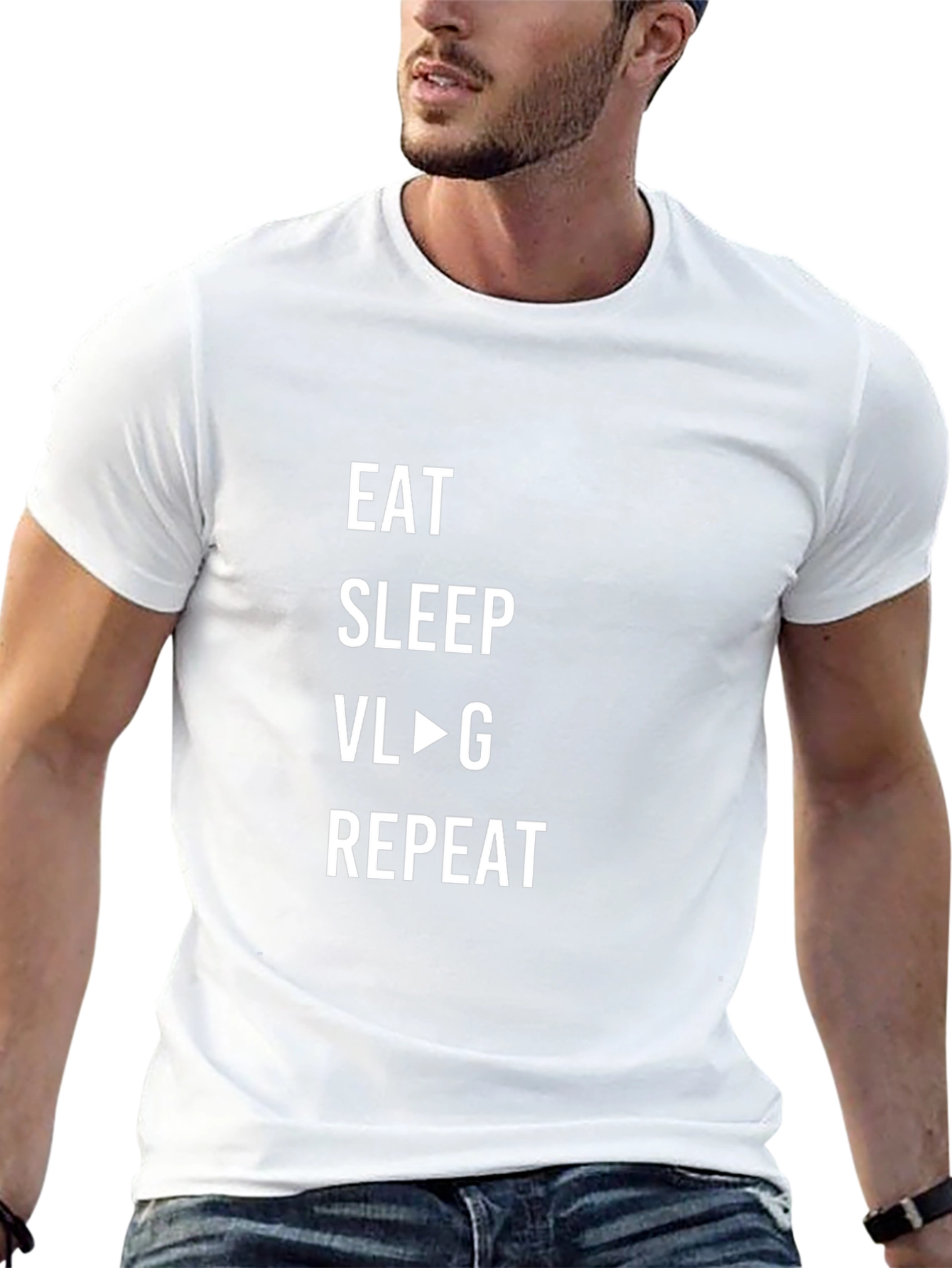 Eat Sleep Vlog Repeat Graphic T-Shirt