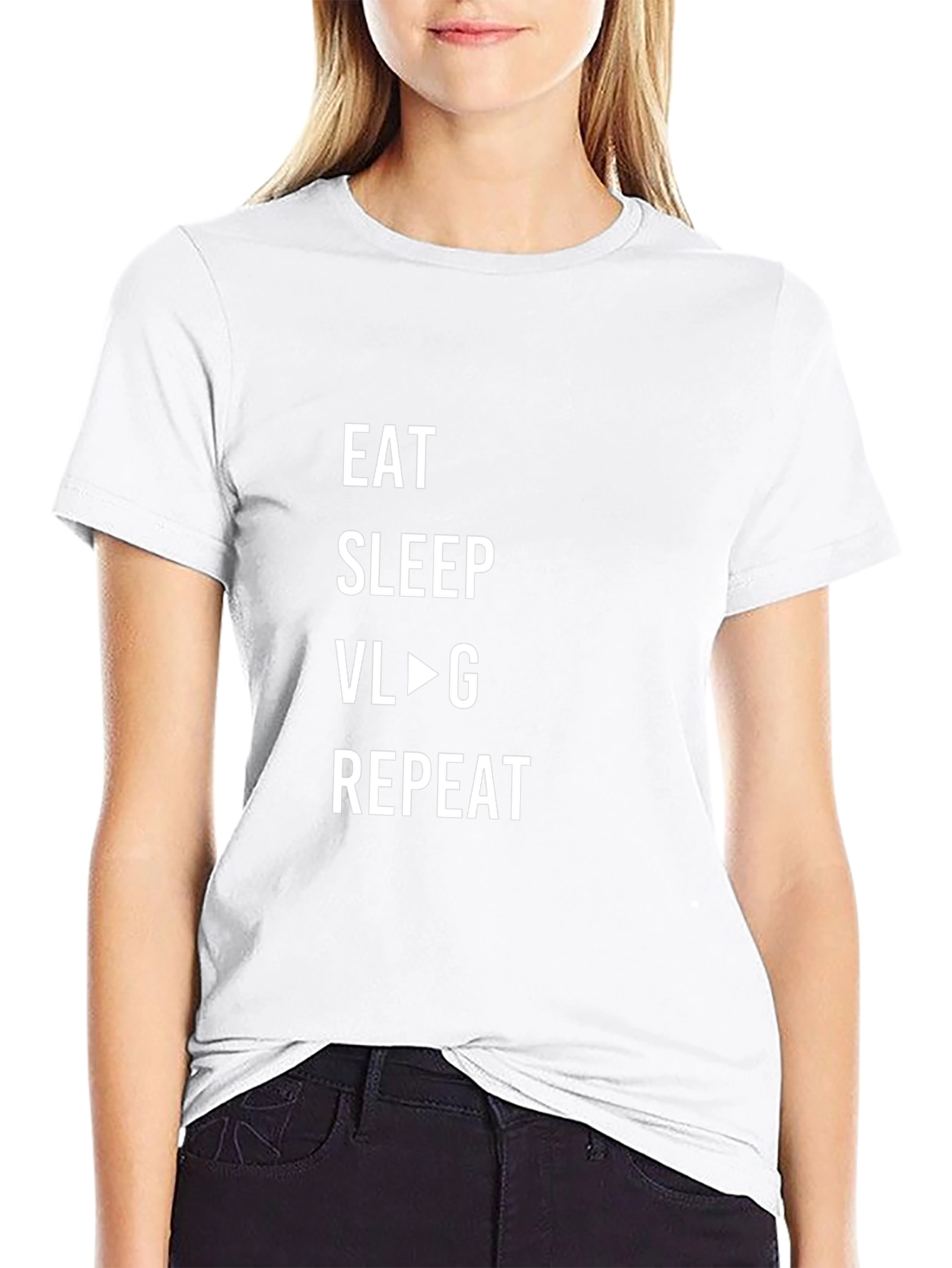 Eat Sleep Vlog Repeat Graphic T-Shirt