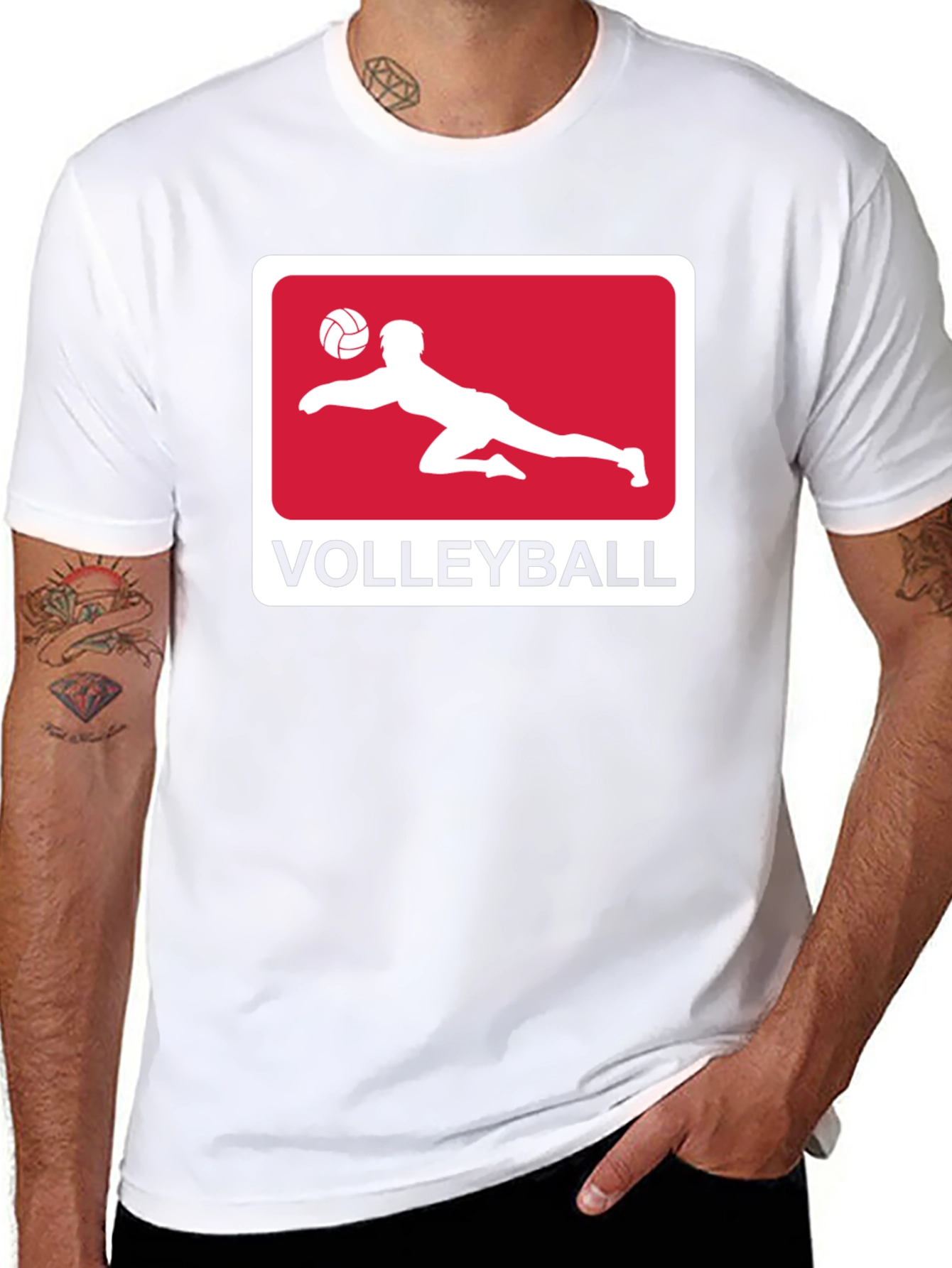 Volleyball Graphic Tee - Black Cotton Shirt