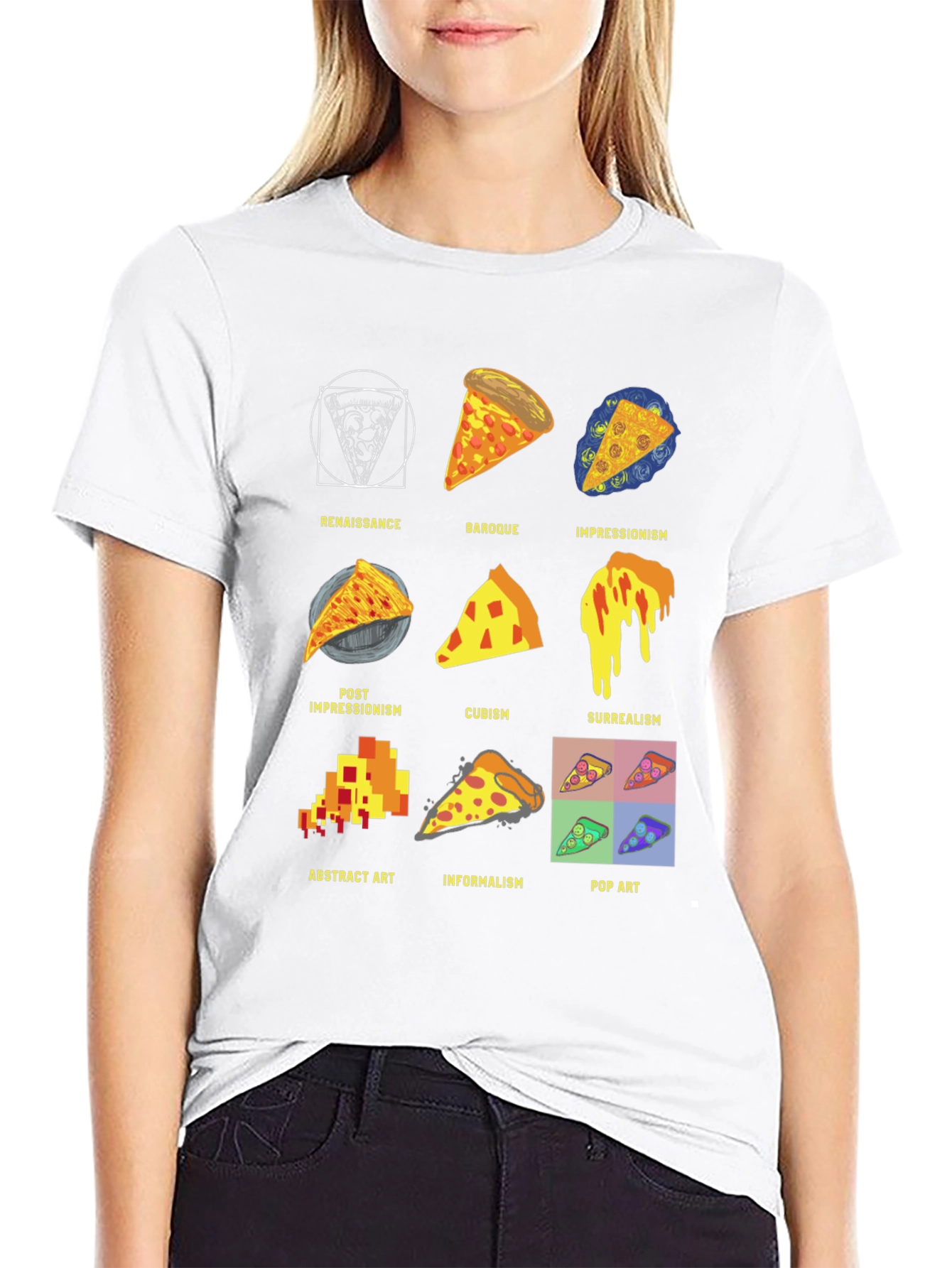 Pizza Art Styles T-Shirt: Renaissance to Pop Art!