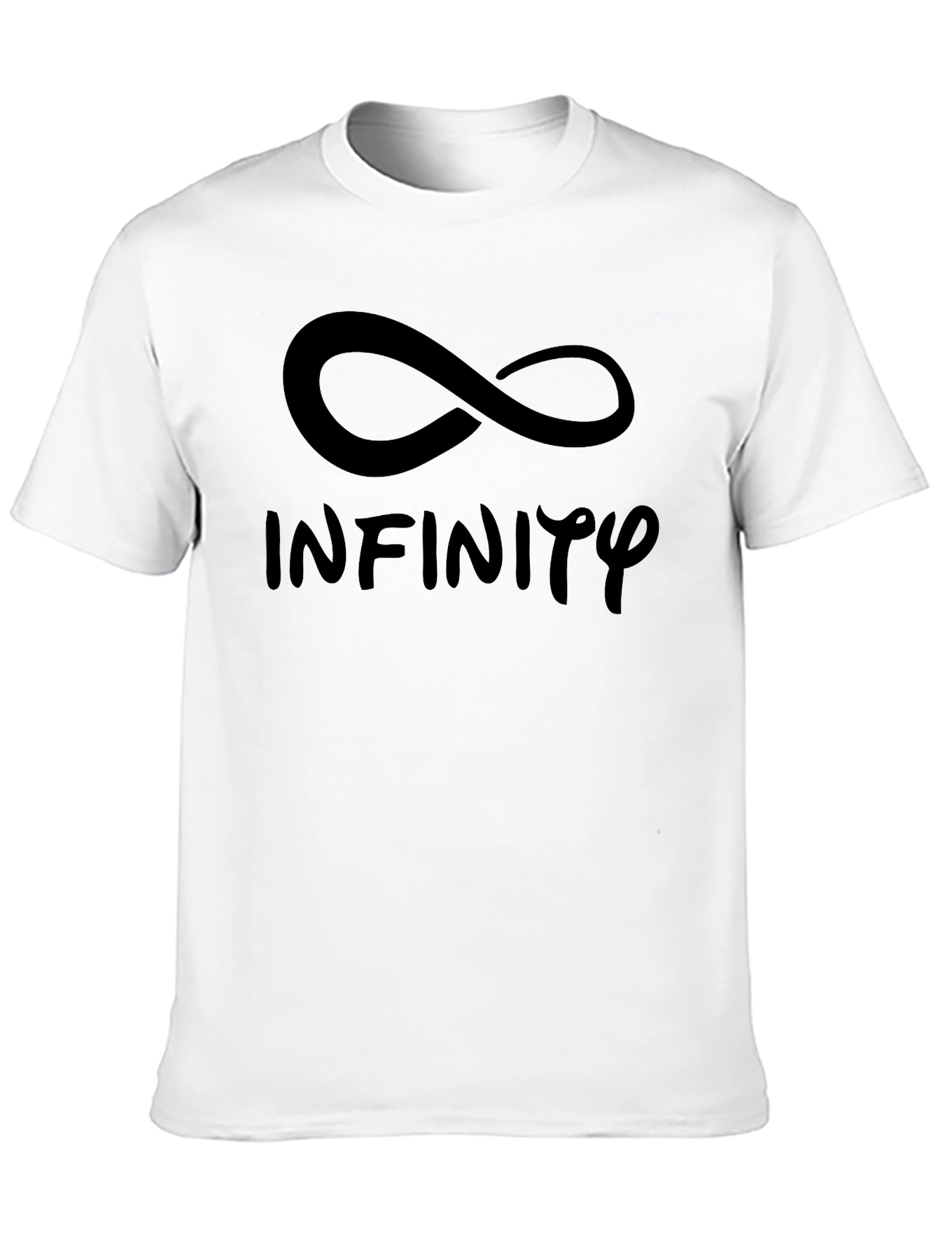Infinity Symbol Graphic Black T-Shirt