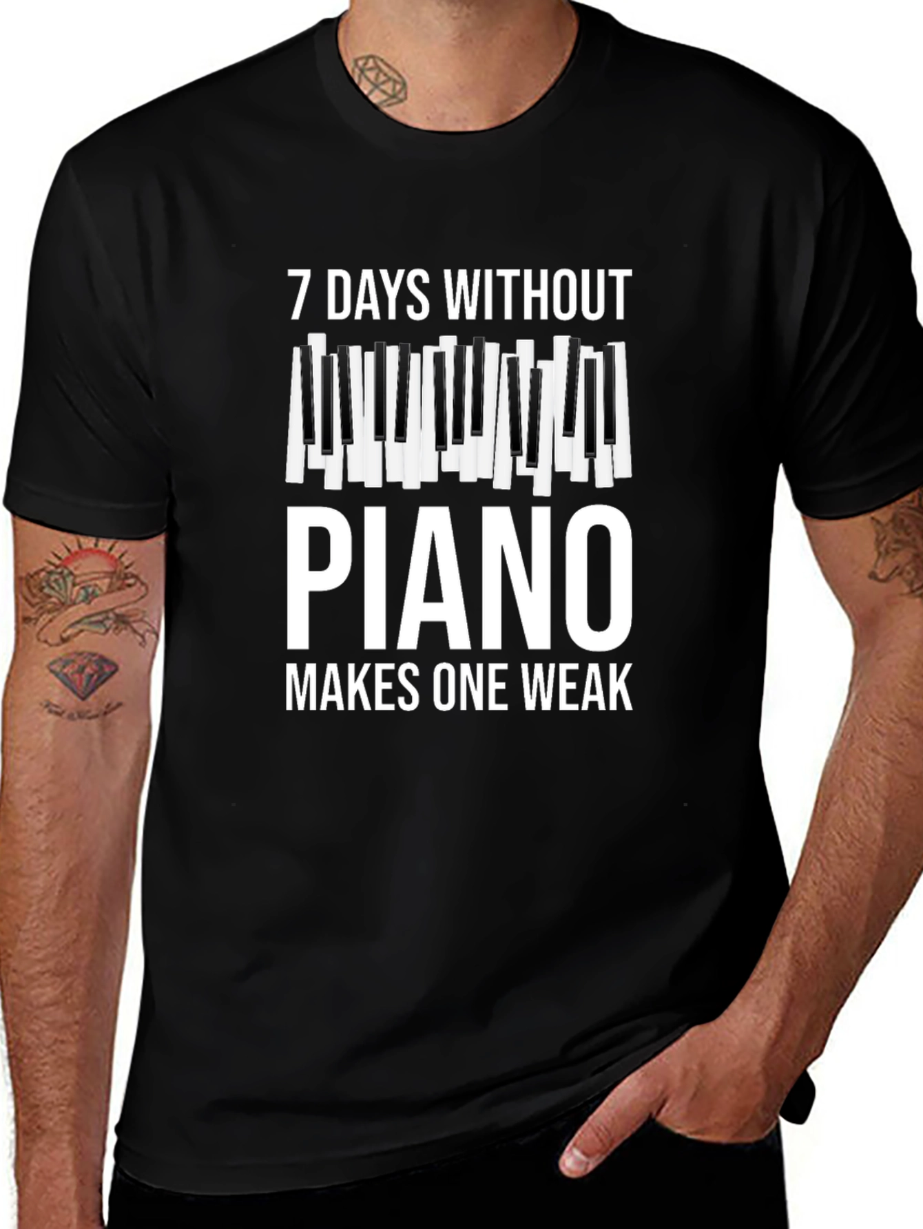 7 Days Without Piano Makes One Weak T-Shirt