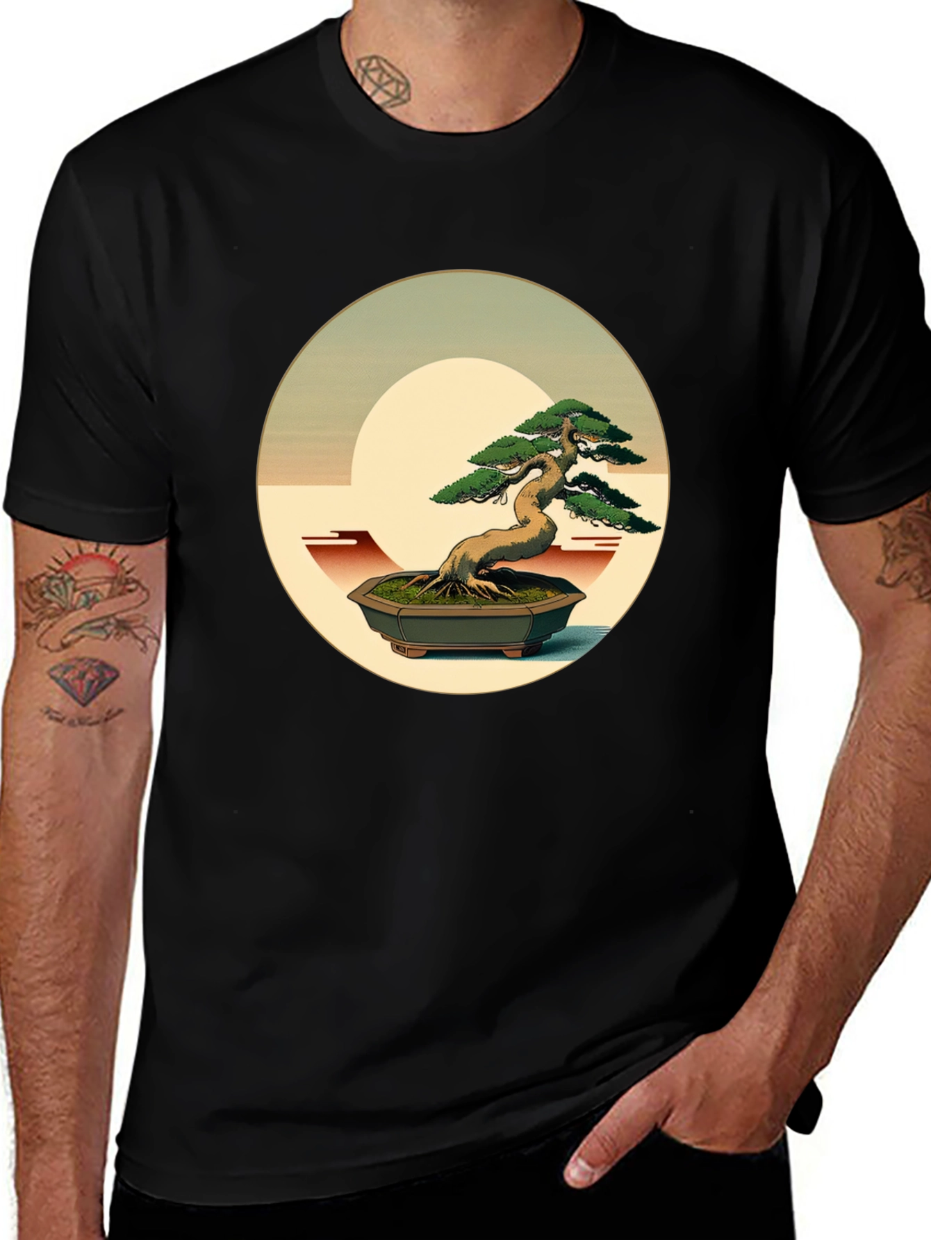 Bonsai Graphic Tee - Artistic Nature Shirt
