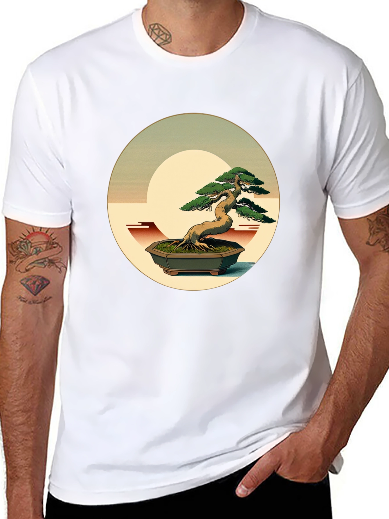 Bonsai Graphic Tee - Artistic Nature Shirt