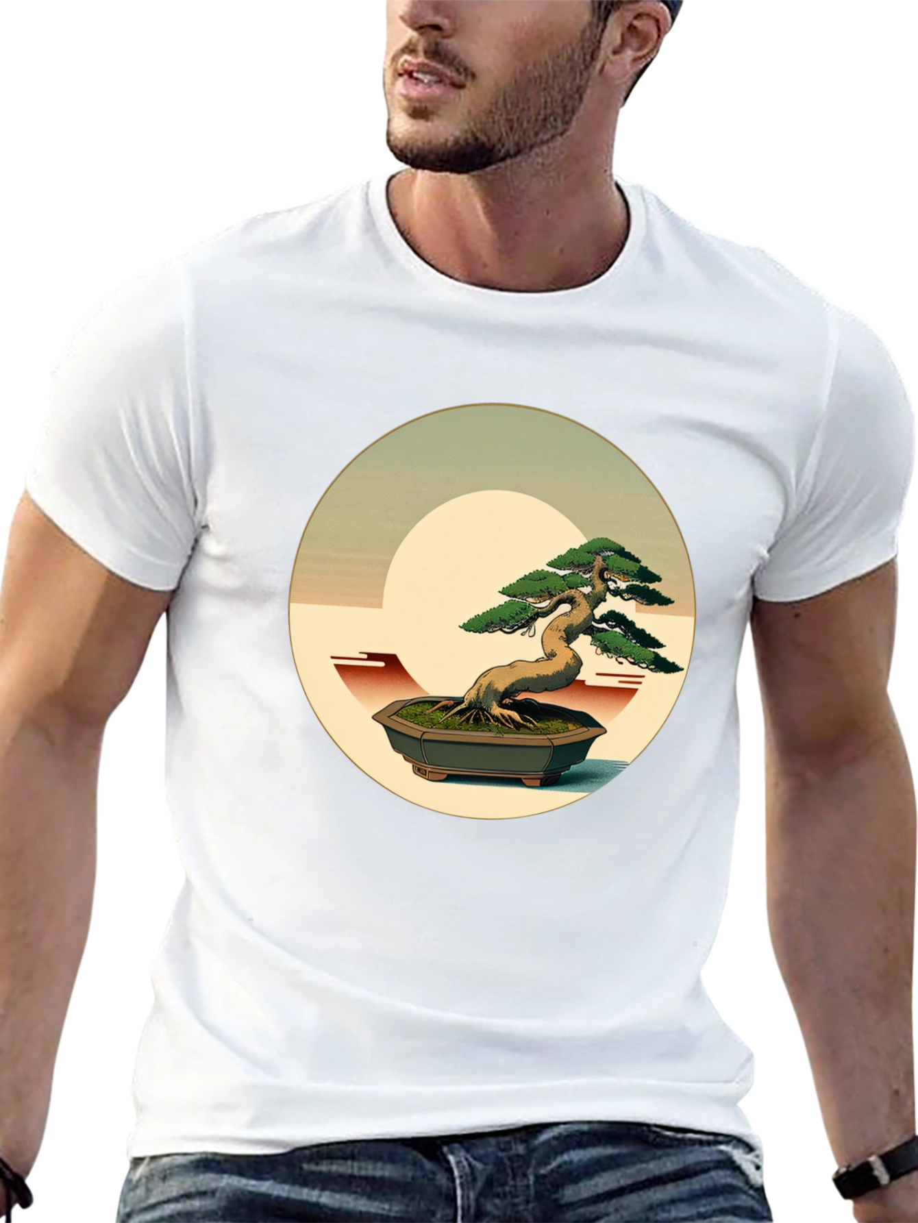 Bonsai Graphic Tee - Artistic Nature Shirt