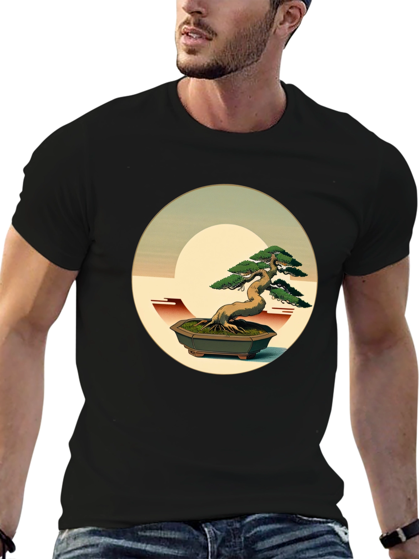 Bonsai Graphic Tee - Artistic Nature Shirt