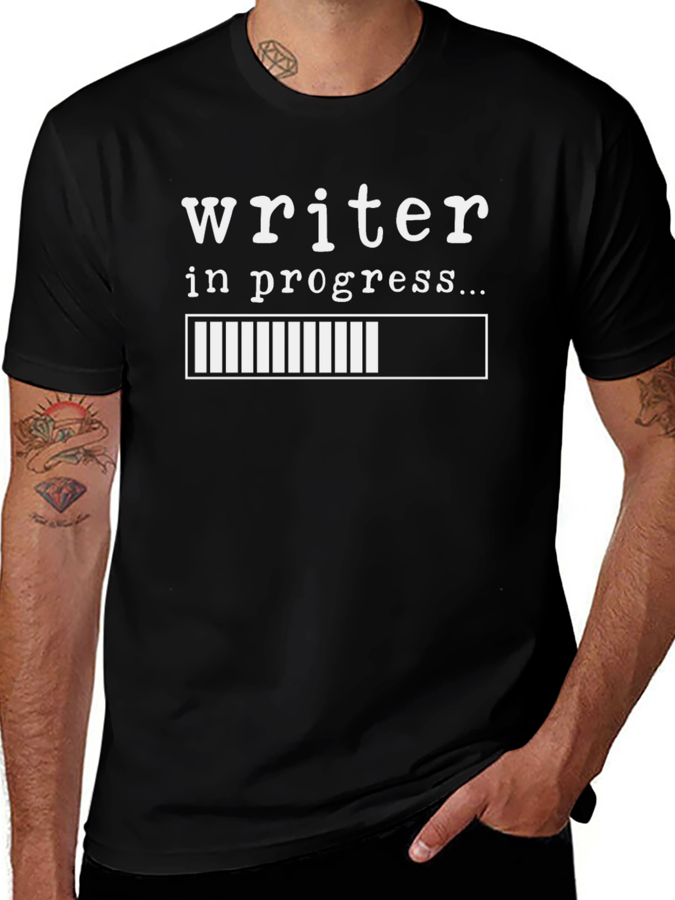 Writer in Progress T-Shirt - Black Cotton Tee