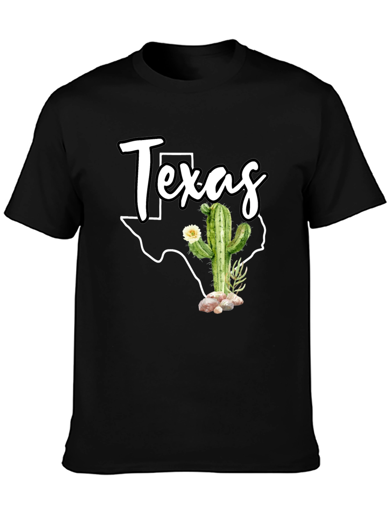 Texas Cactus Graphic T-Shirt - State Pride