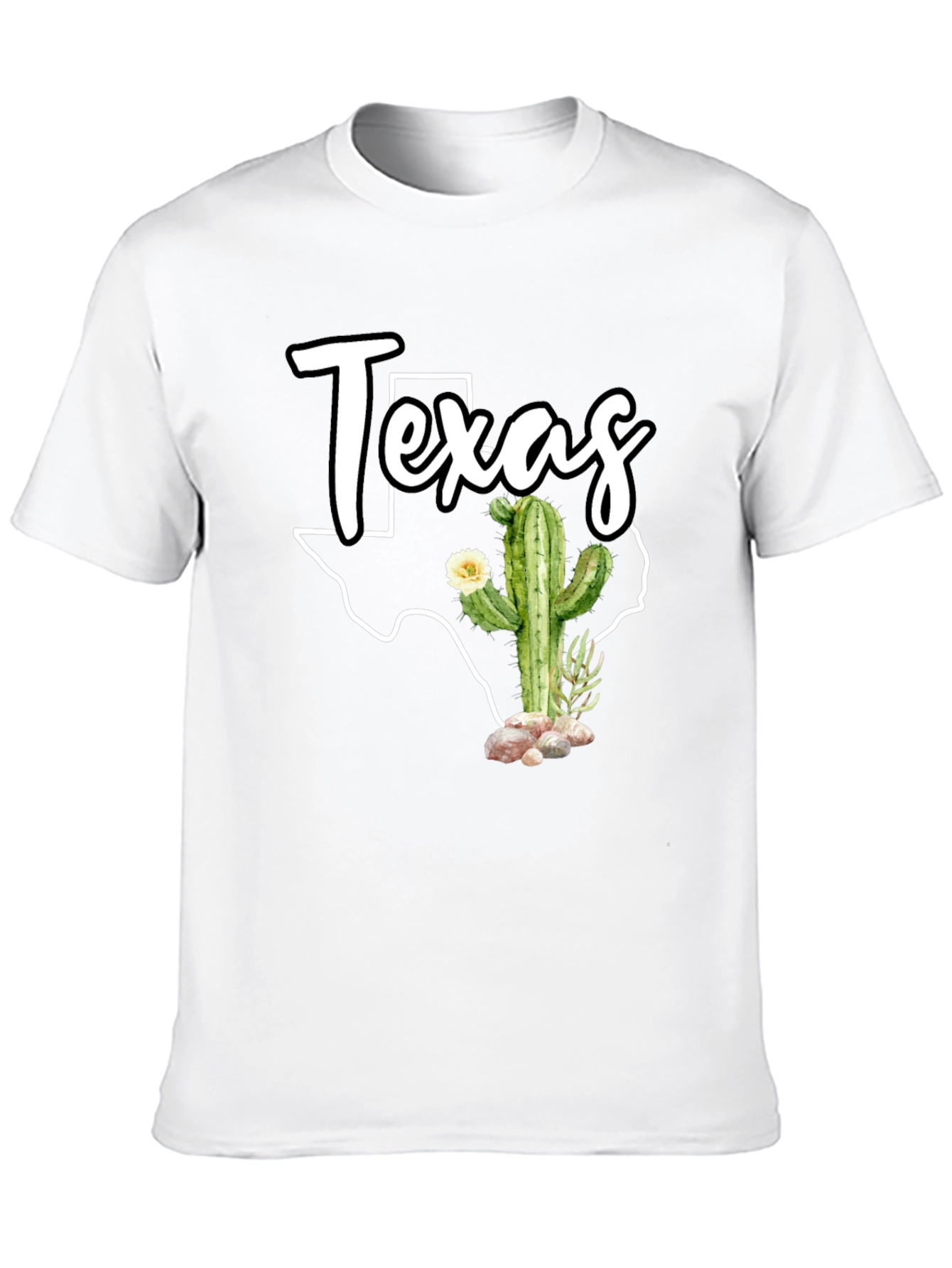 Texas Cactus Graphic T-Shirt - State Pride