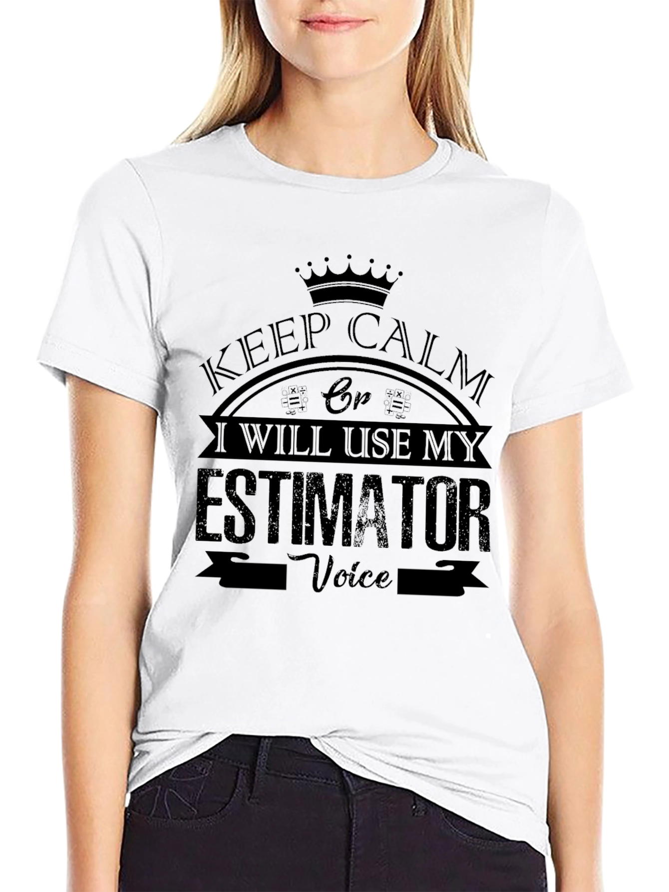 Keep Calm Estimator Voice Black T-Shirt